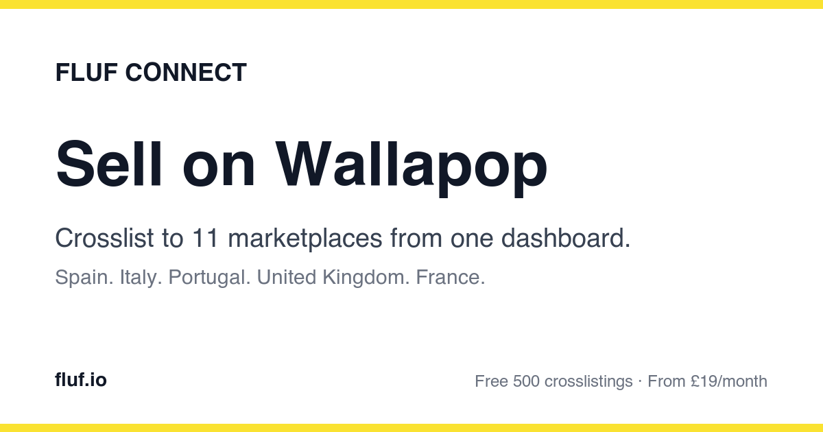 Crosslist from eBay to Wallapop with FLUF Connect