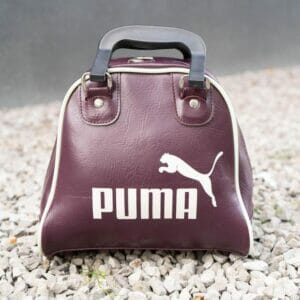 Vintage y2k Puma purple leather sports bag handbag small bag grab bag
