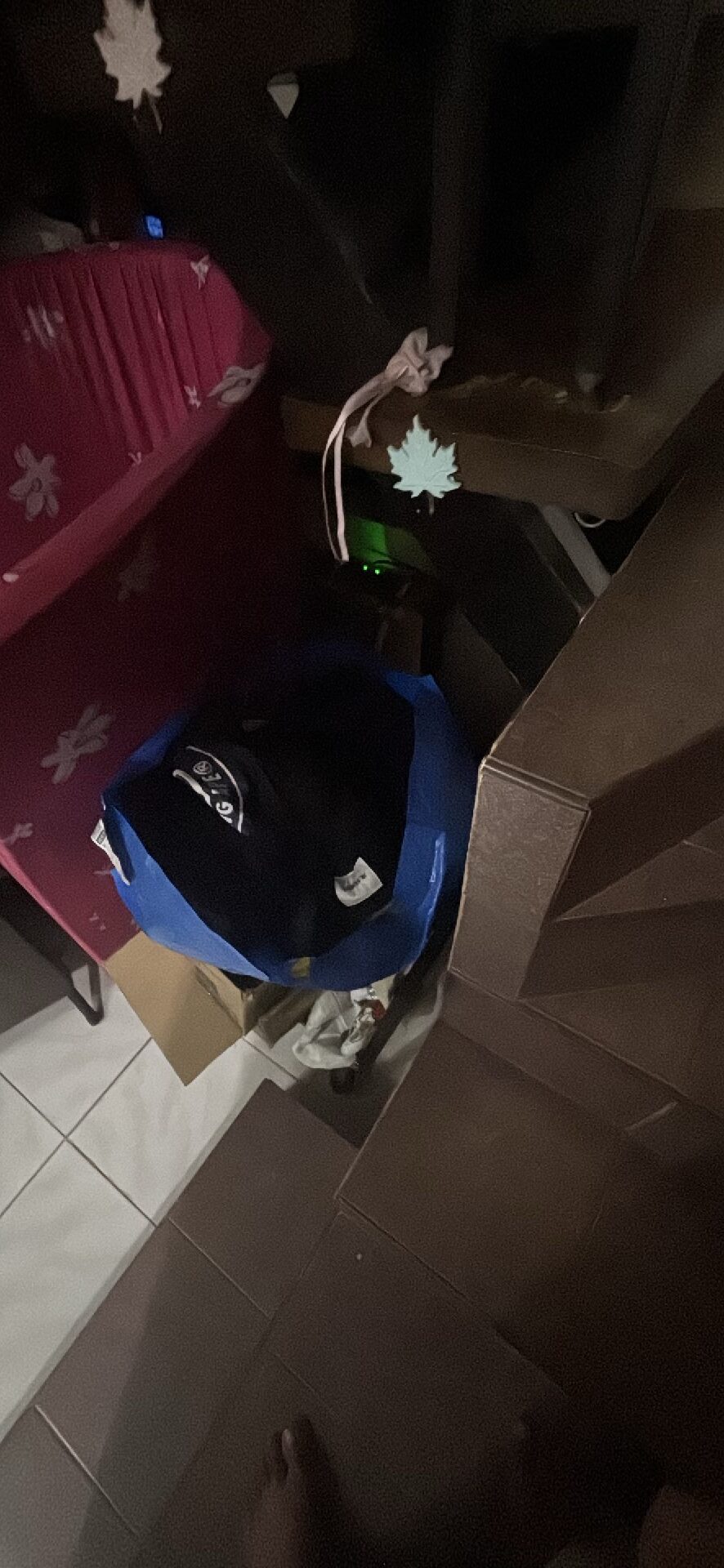 Blue Tote Bag with Black Apparel