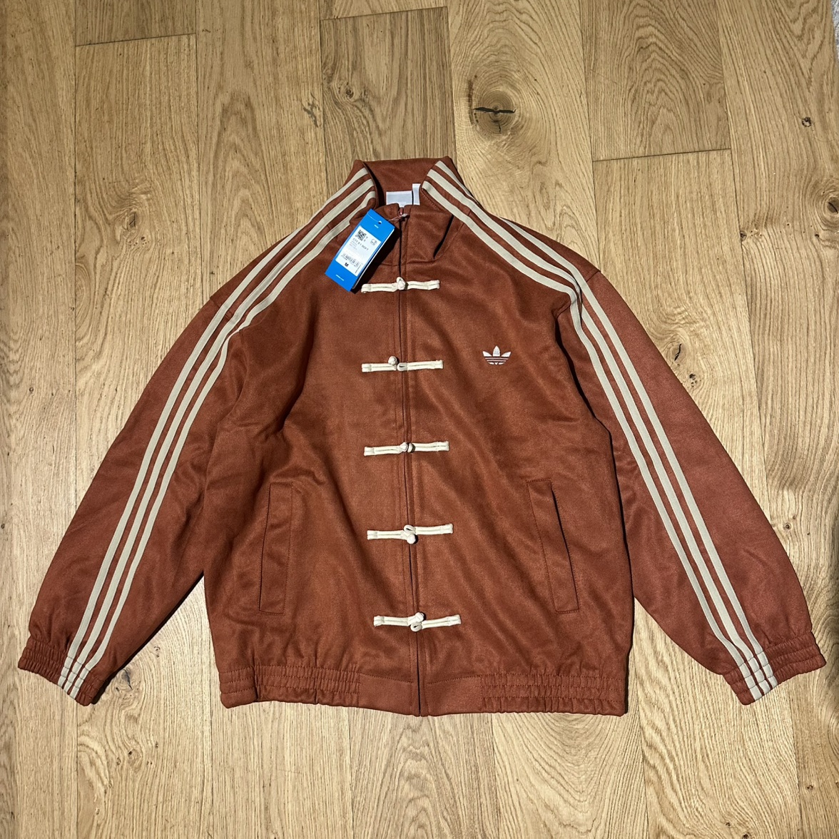 Y2K Adidas Jacket Brown UK M