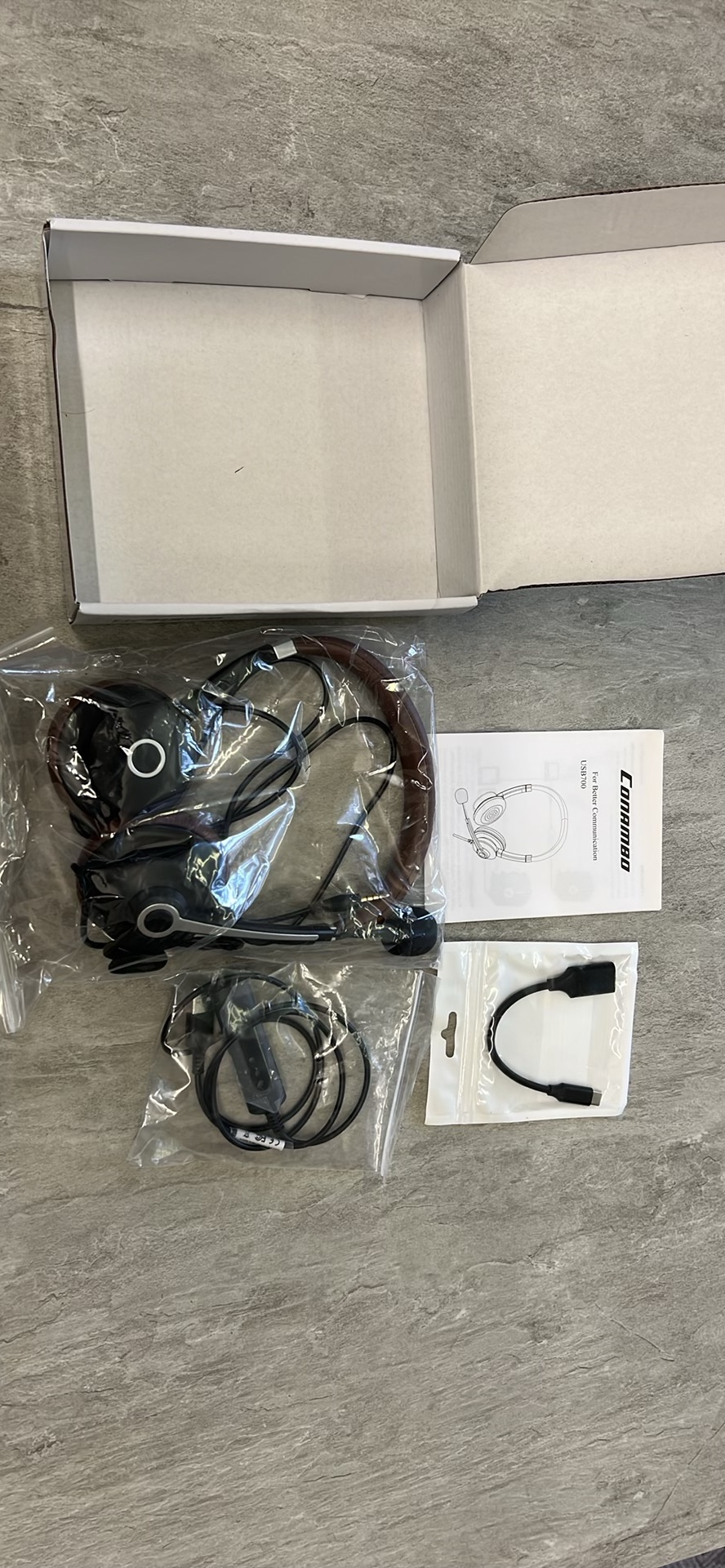 Conambo USB Headset with Microphone for Clear Communication on Laptop for meetings