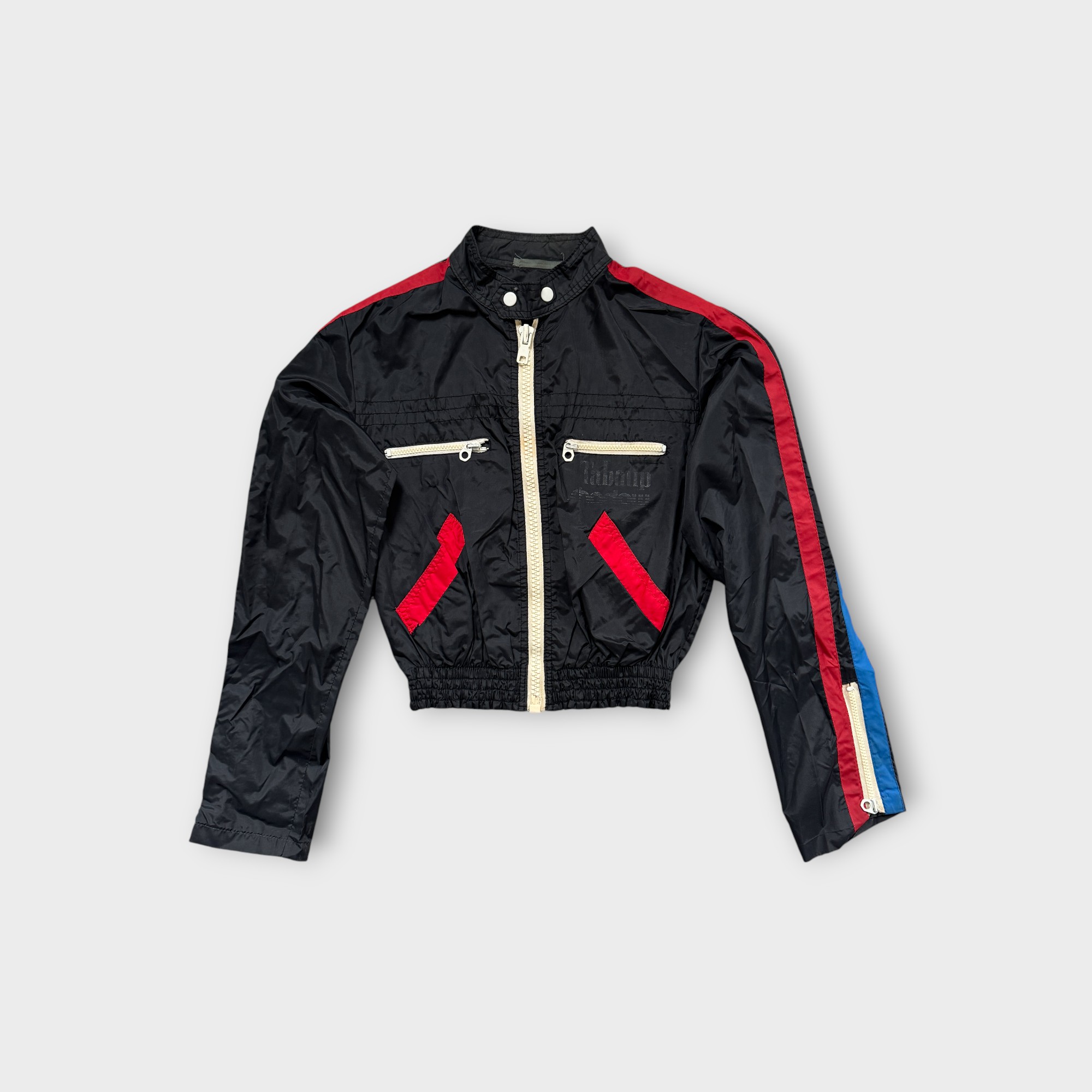 Multicolour Shell Racer Cropped Windbreaker Jacket
