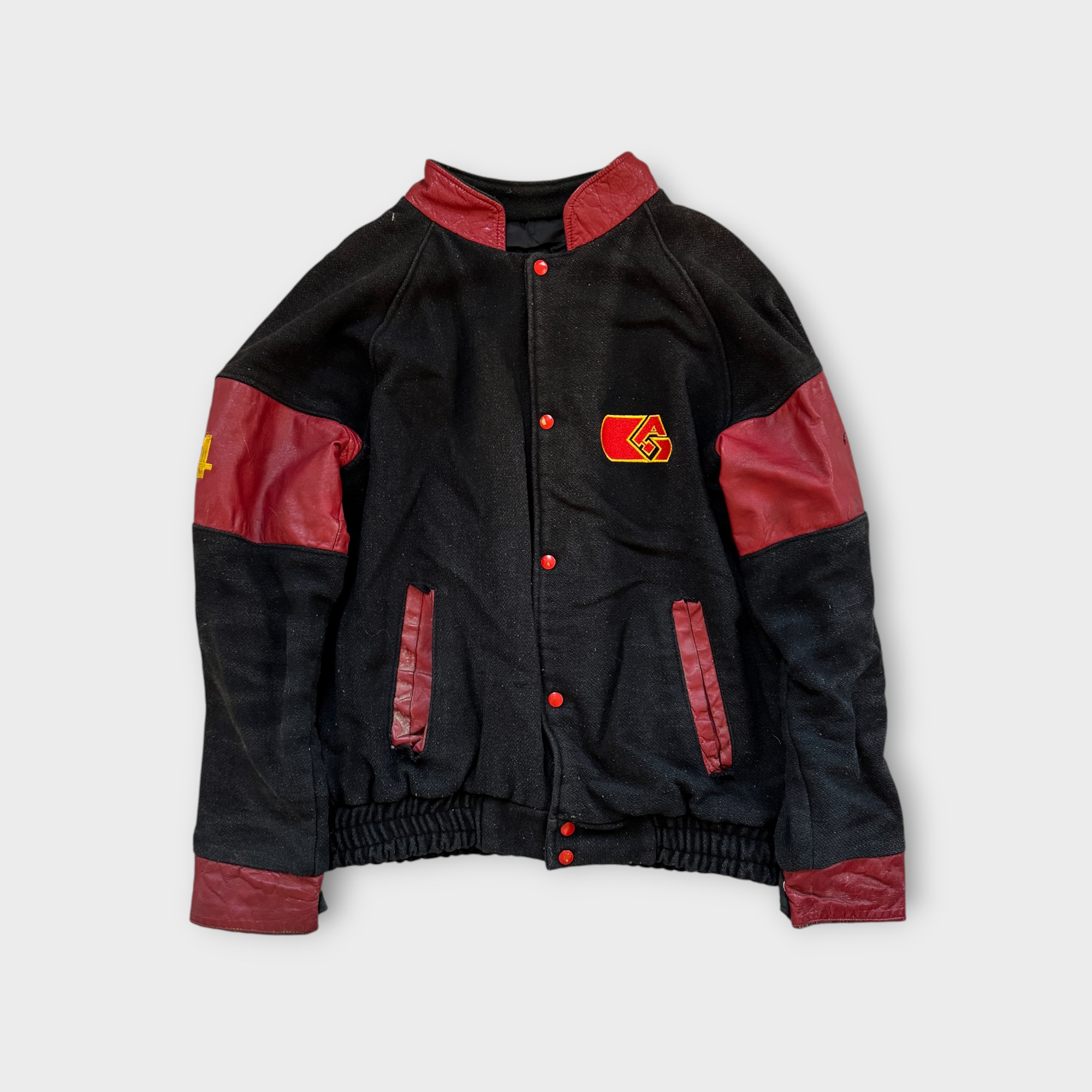 Vintage Black and Red Varsity Jacket