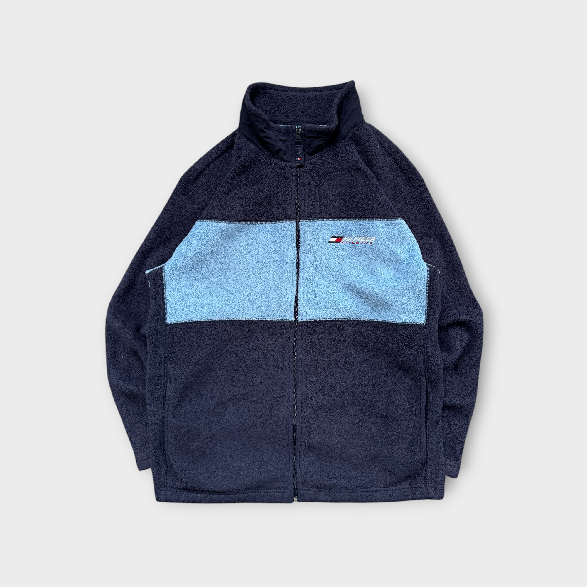 Vintage Tommy Hilfiger Fleece Zip-Up Navy Jacket