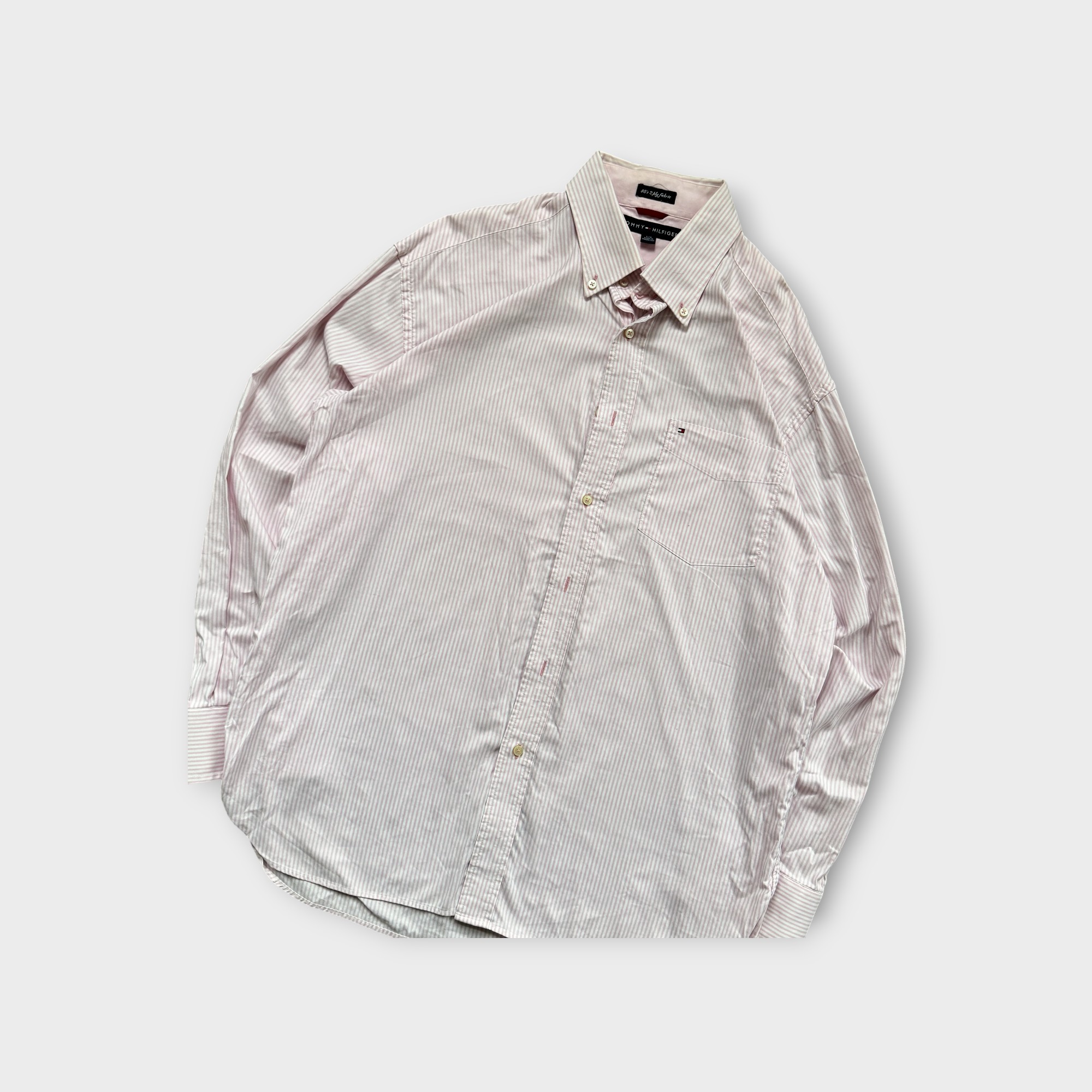 Tommy Hilfiger Striped Button-Down Shirt Pink/White image 3