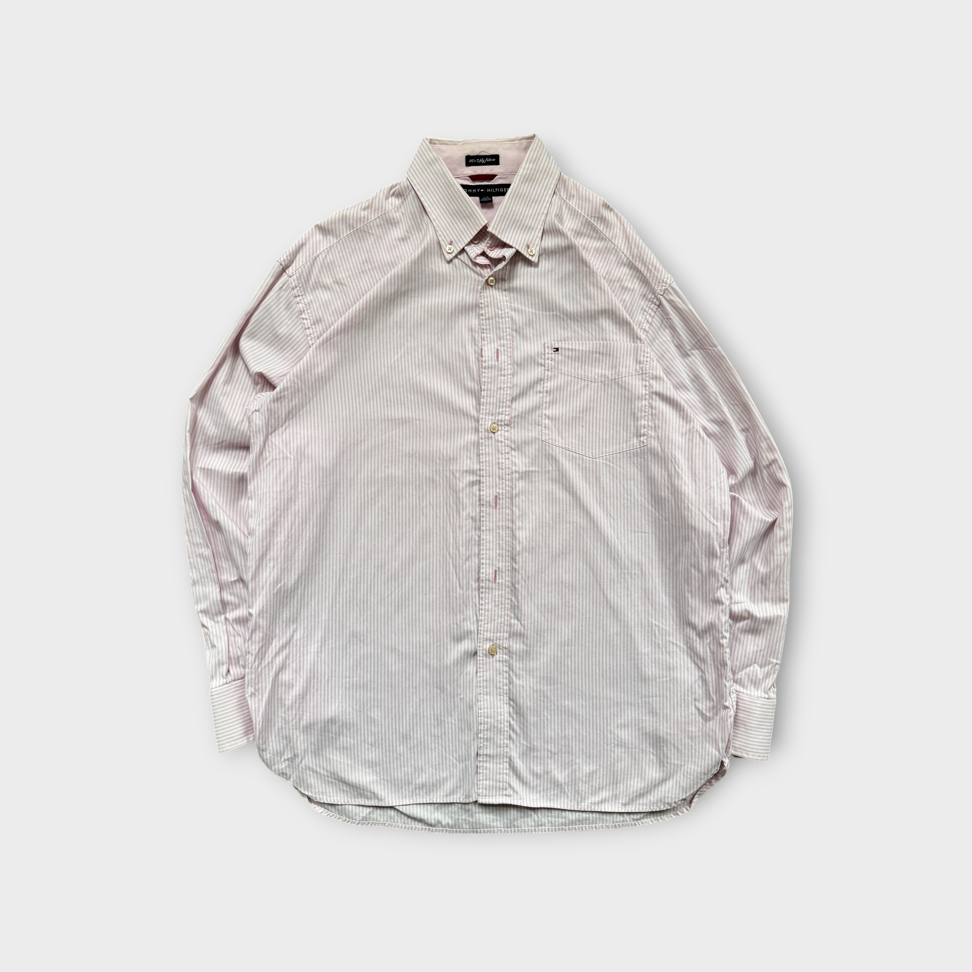Tommy Hilfiger Striped Button-Down Shirt Pink/White