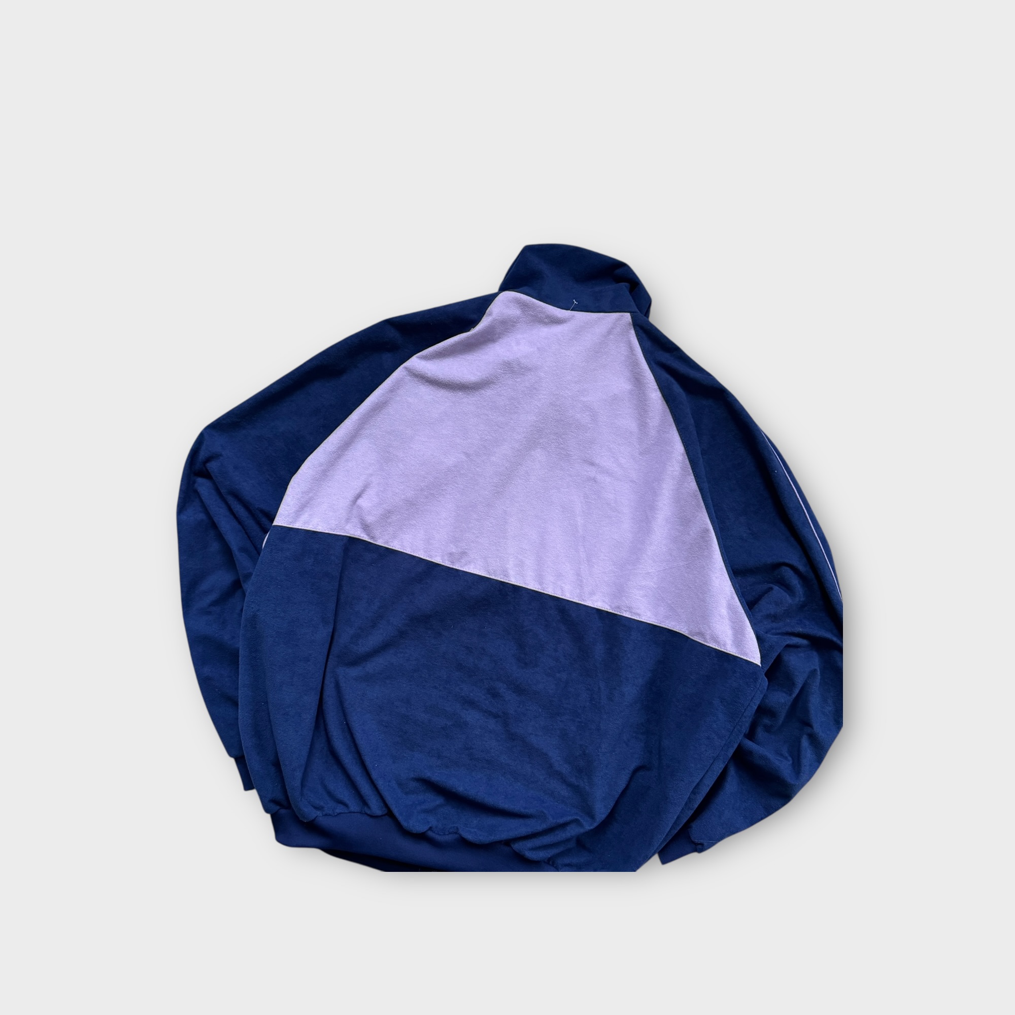 Vintage Aesse Velour Track Jacket in Lavender and Blue image 4