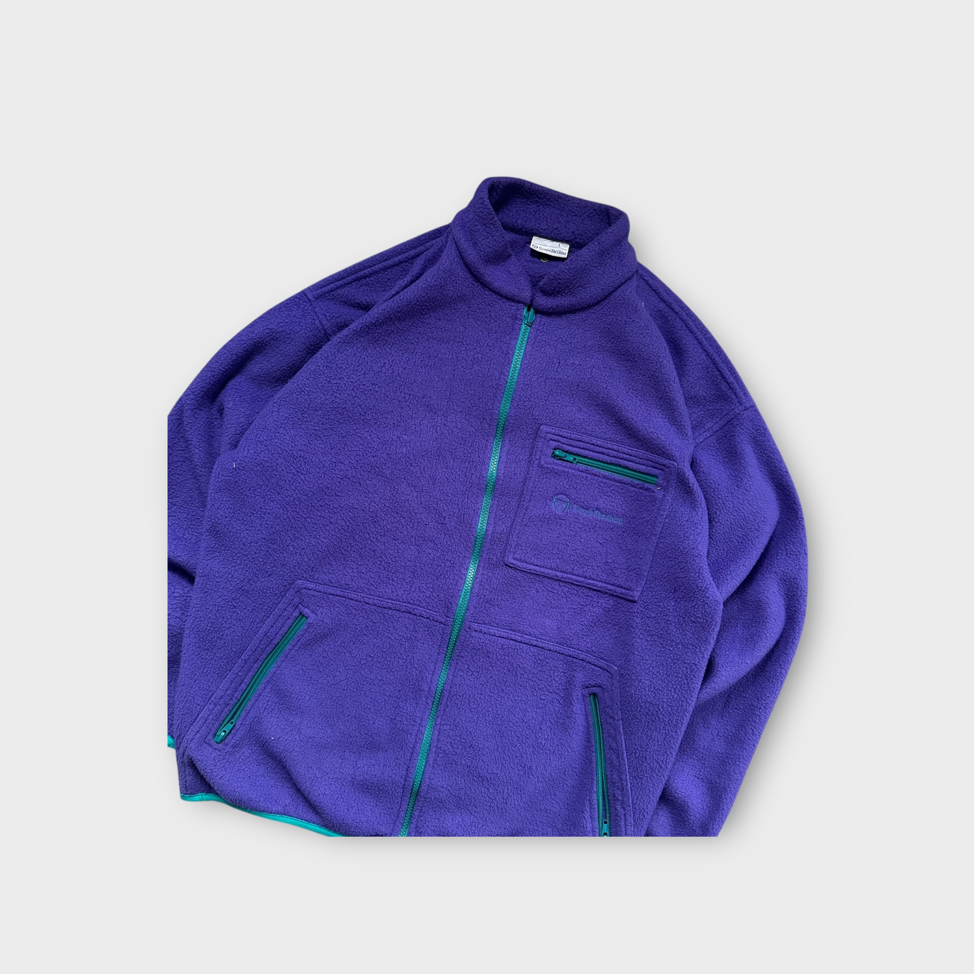 Vintage Sergio Tacchini Purple Fleece Jumper image 3