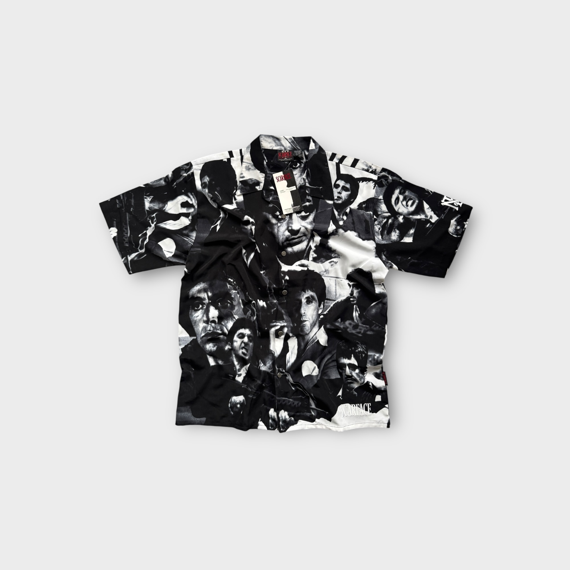 Scarface Movie Collage Print Short Sleeve Shirt