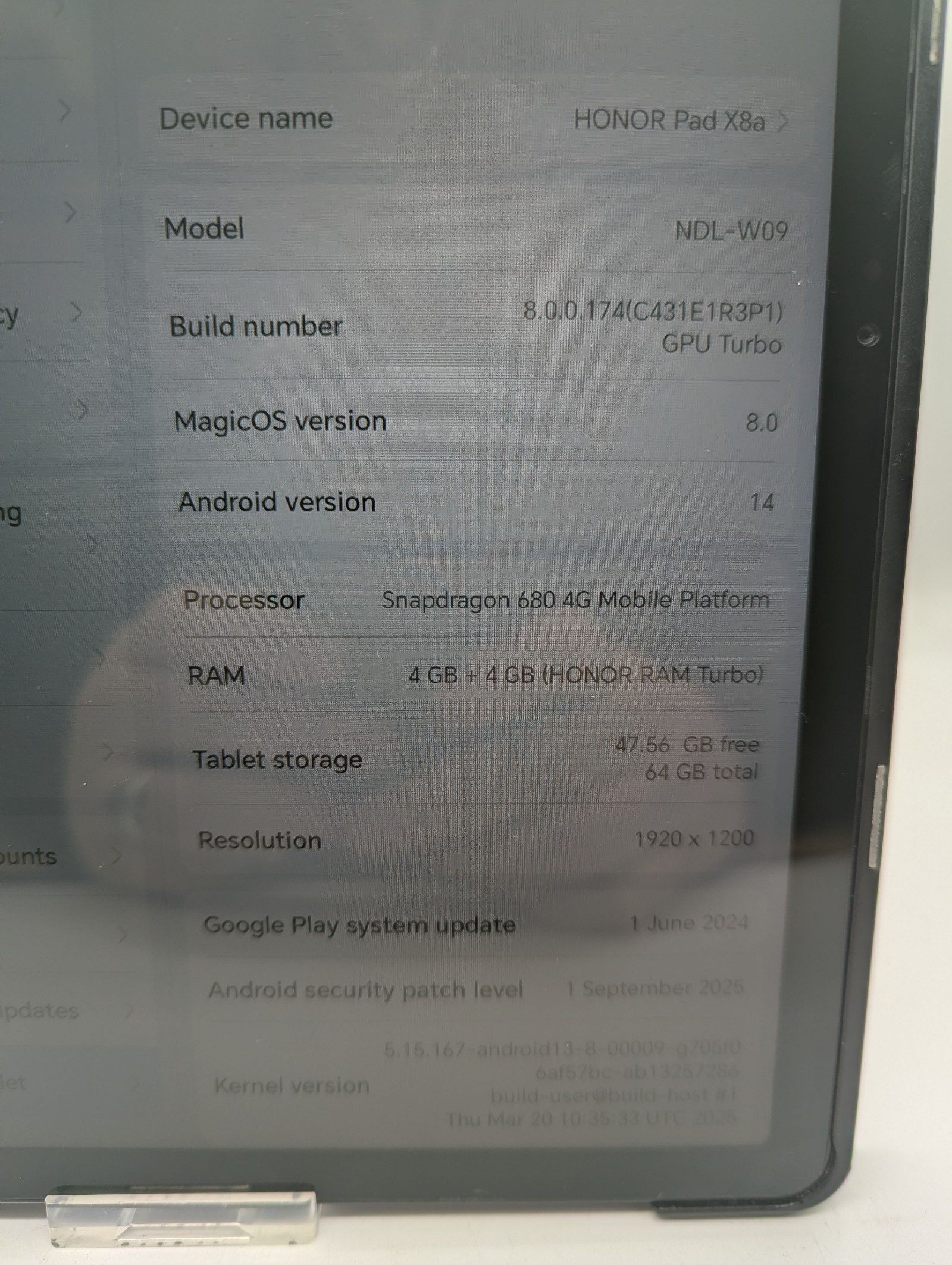 Honor Pad X8a Tablet 10.4 inch, 64GB, Wi-Fi, Silver image 6