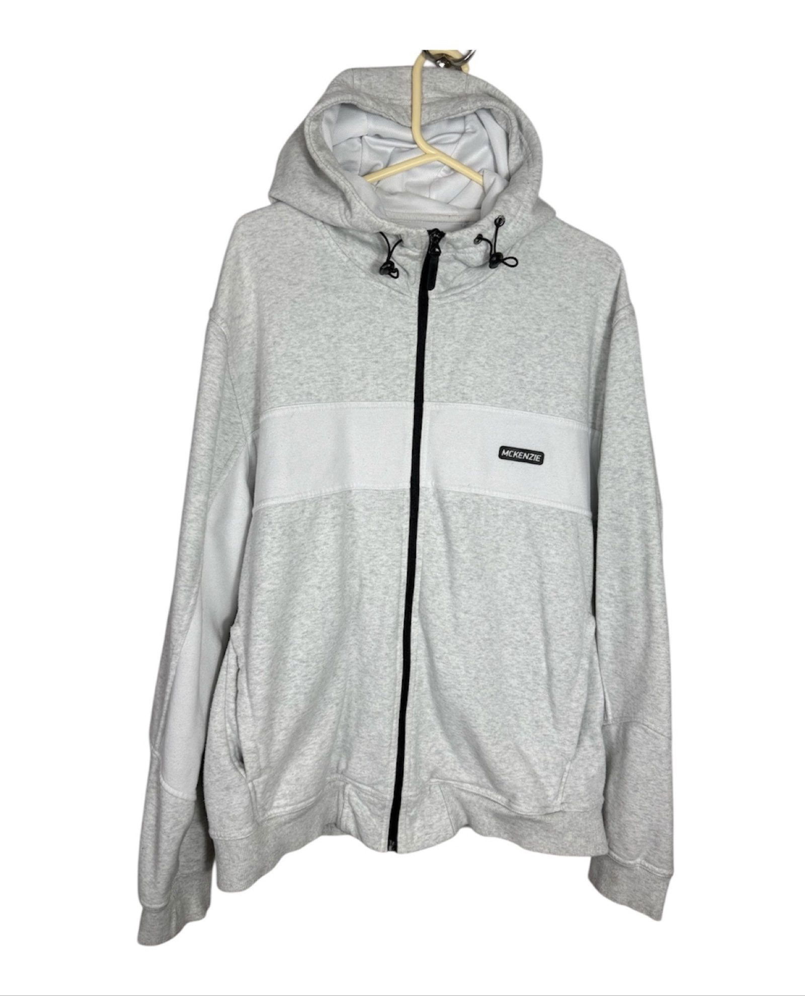 McKenzie Men's Grey Hooded Full Zip Jacket Hoodie