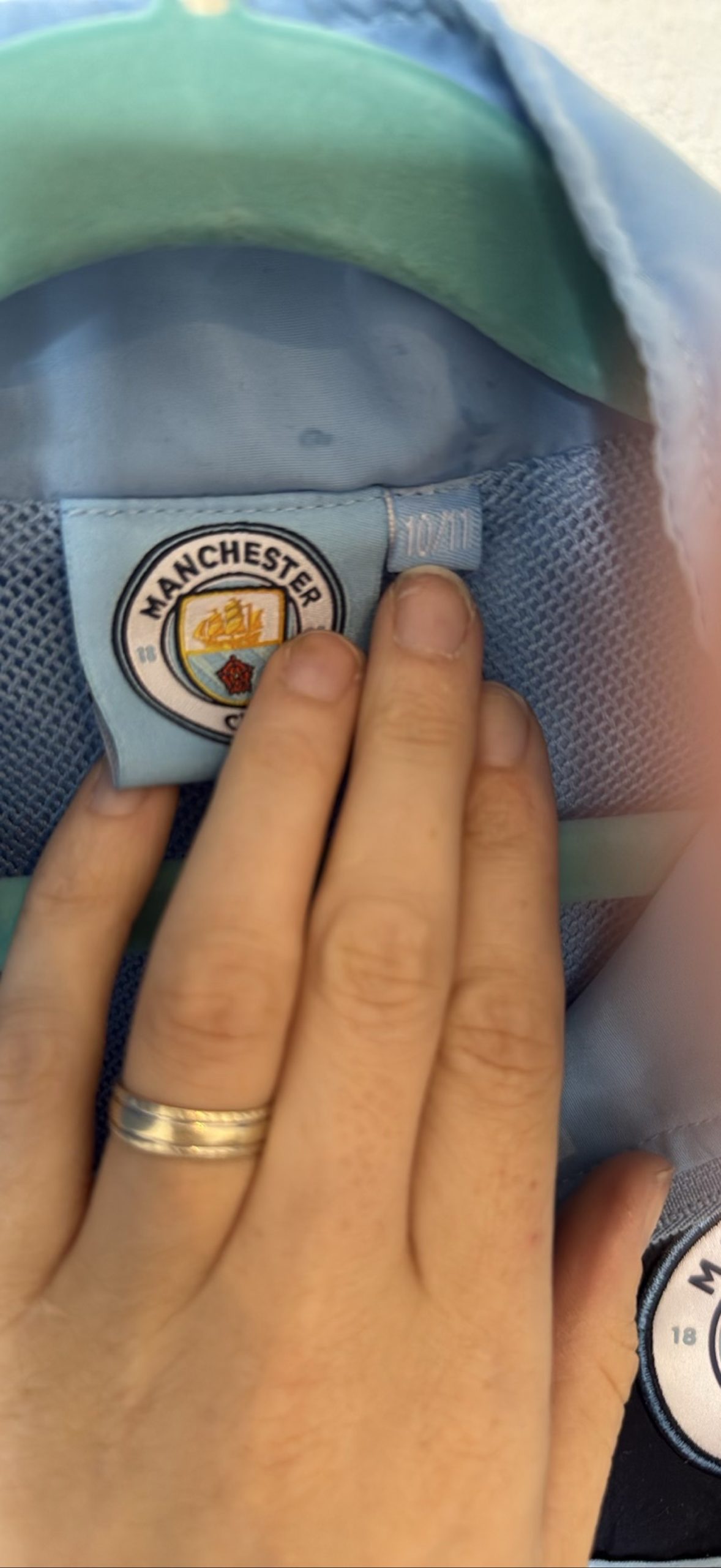 Manchester City Light Blue Zip-Up Jacket 10-11years image 2