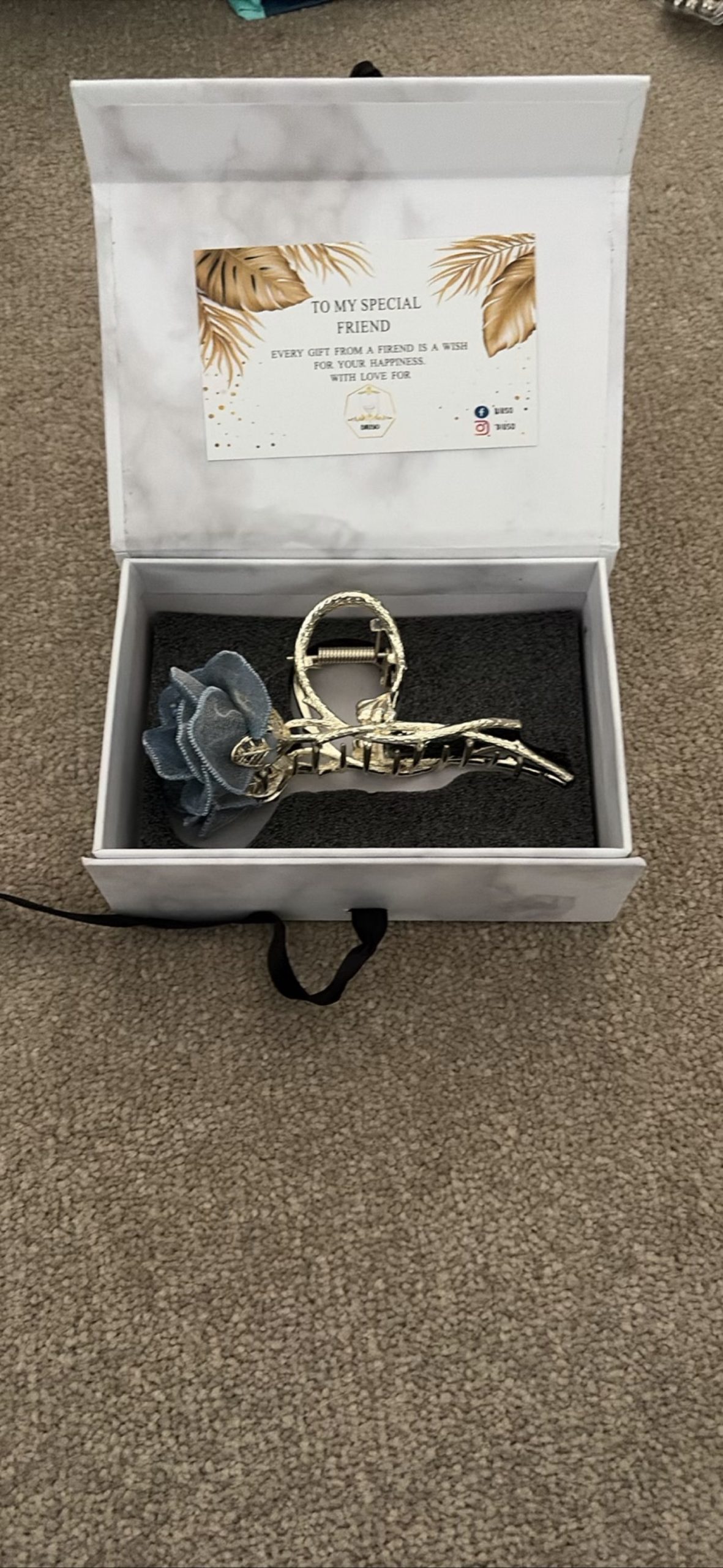 Diuso Pearl and Rhinestone Flower Hair Accessories Set