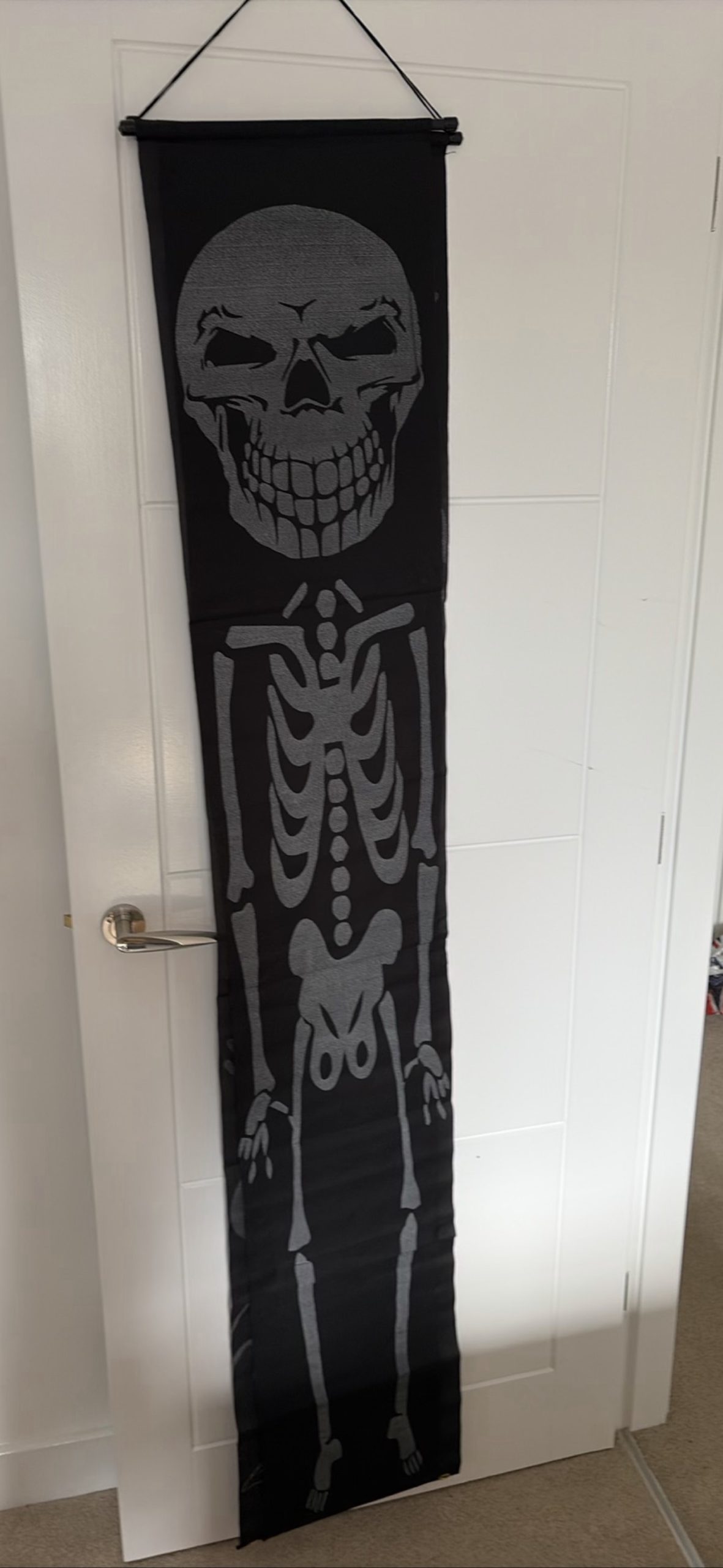 Black Wall Hanging Banner Skull & Ghost Decoration image 2