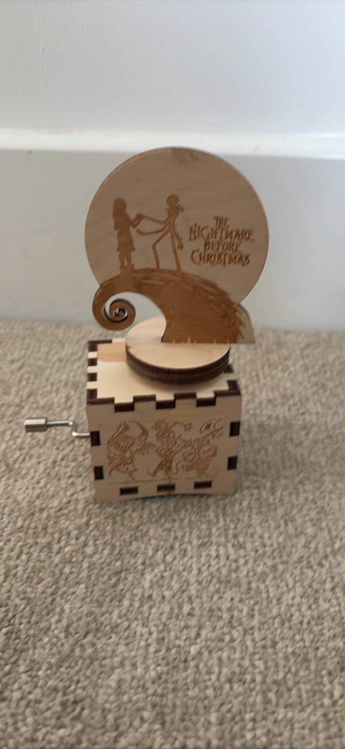 The Nightmare Before Christmas Wooden Music Box Hand Crank