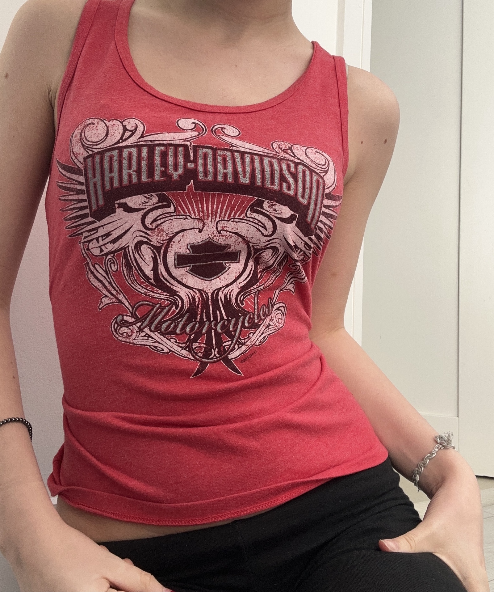 Harley-Davidson Women's Red Graphic Tank Top Size M