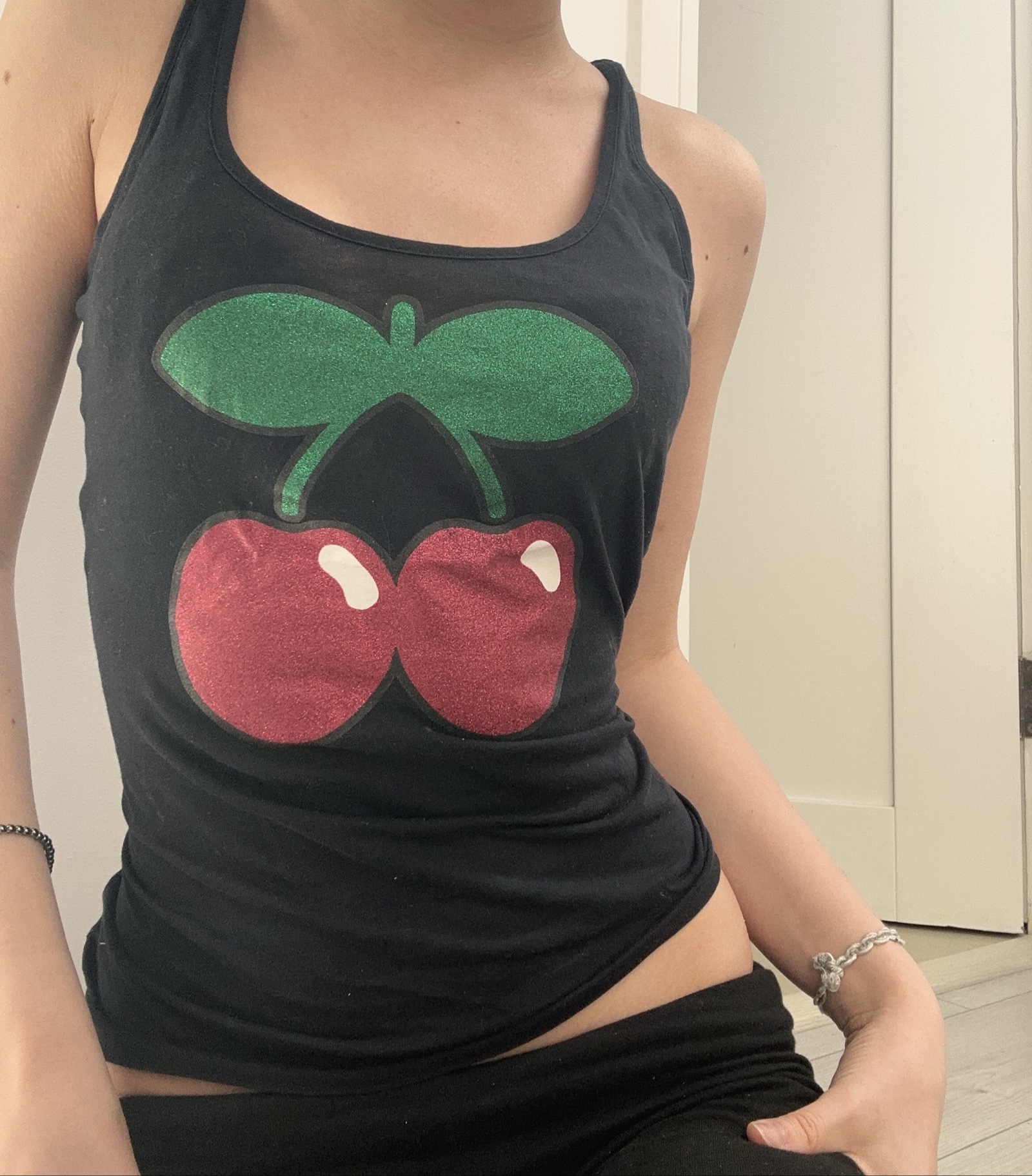 PACHA Black Cherry Graphic Tank Top Size S