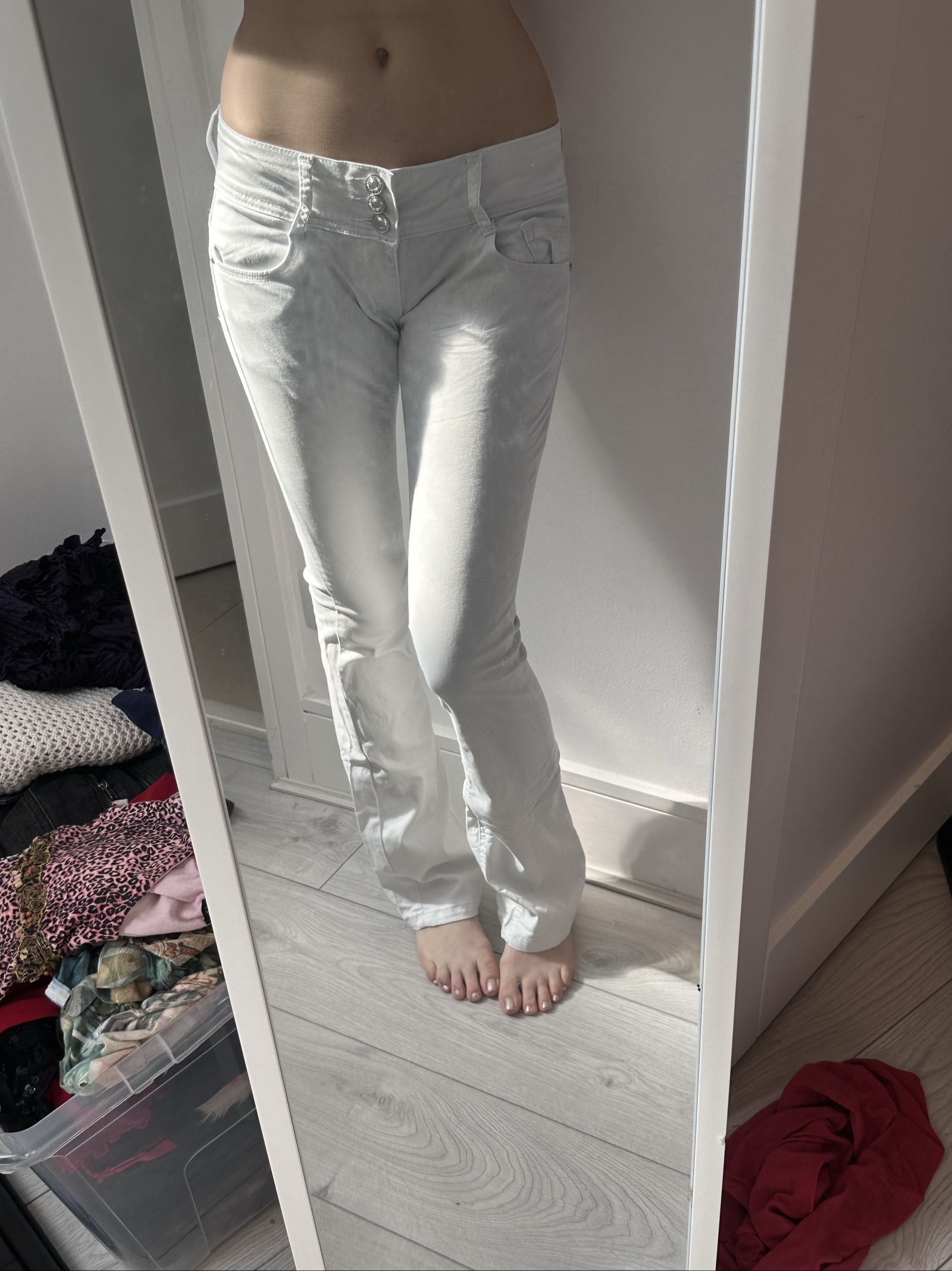 Pinko White Slim Fit Bootcut Trousers Size 36 image 3