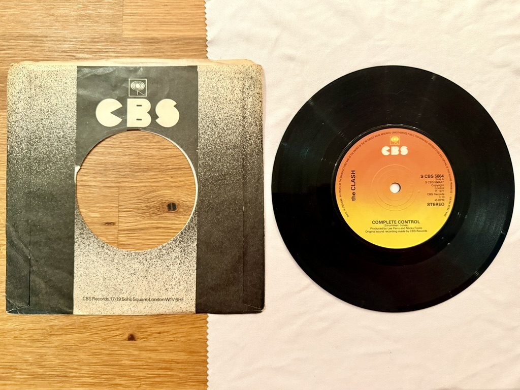 The Clash Vinyl 7" Single Complete Control & The City of the Dead CBS