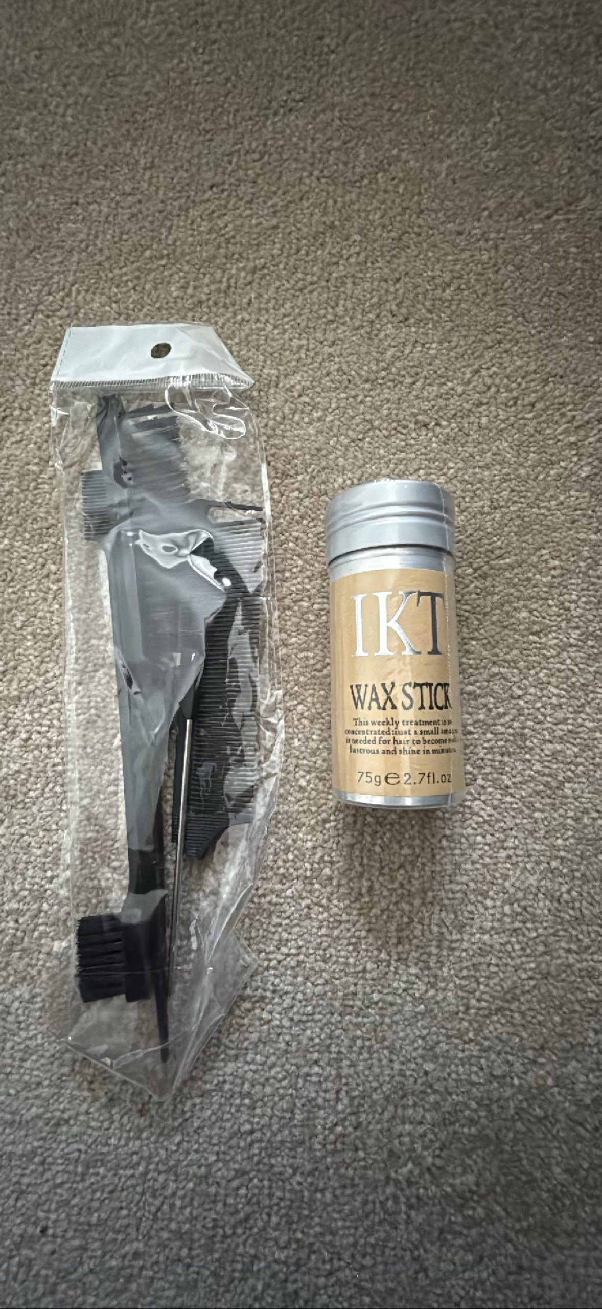 IKT Wax Stick 75g with Hairdressing Brush Comb Set