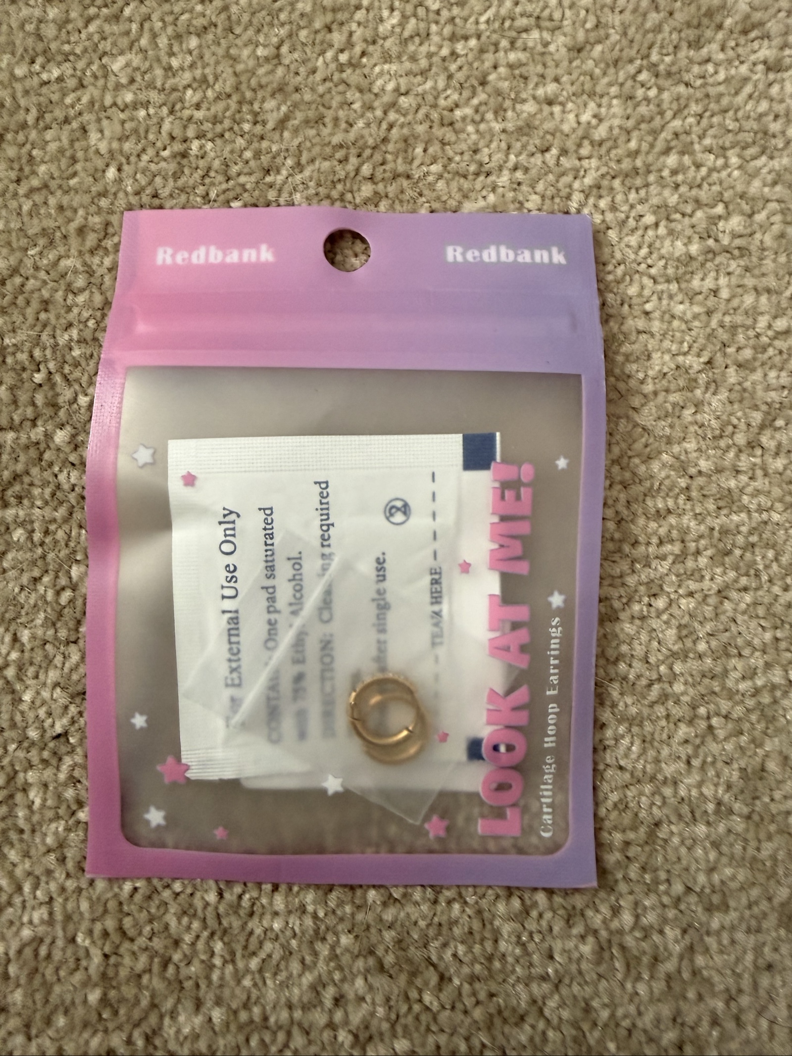 Redbank Gold Small Cartilage Hoop Earrings 8mm