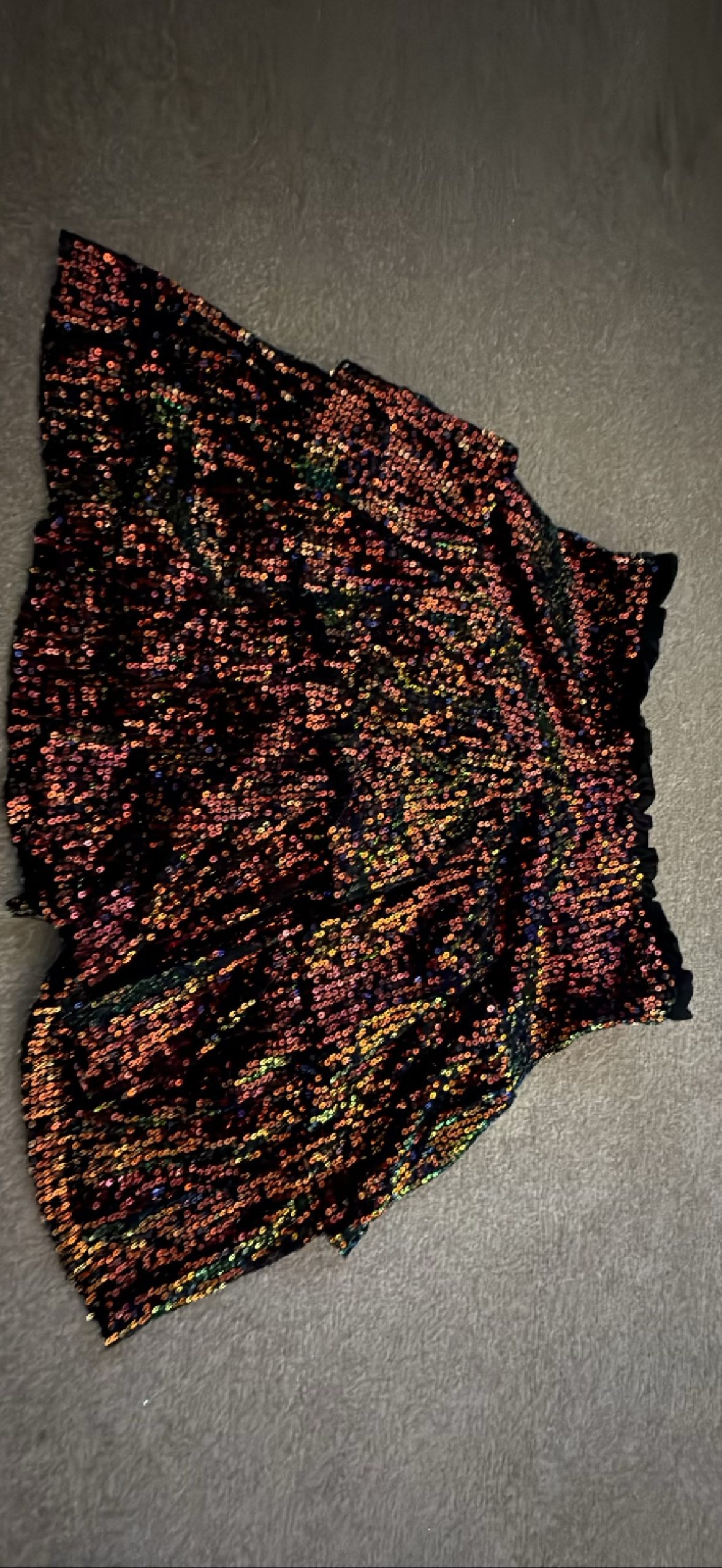 Black Sequin Embellished Party Skirt Size M