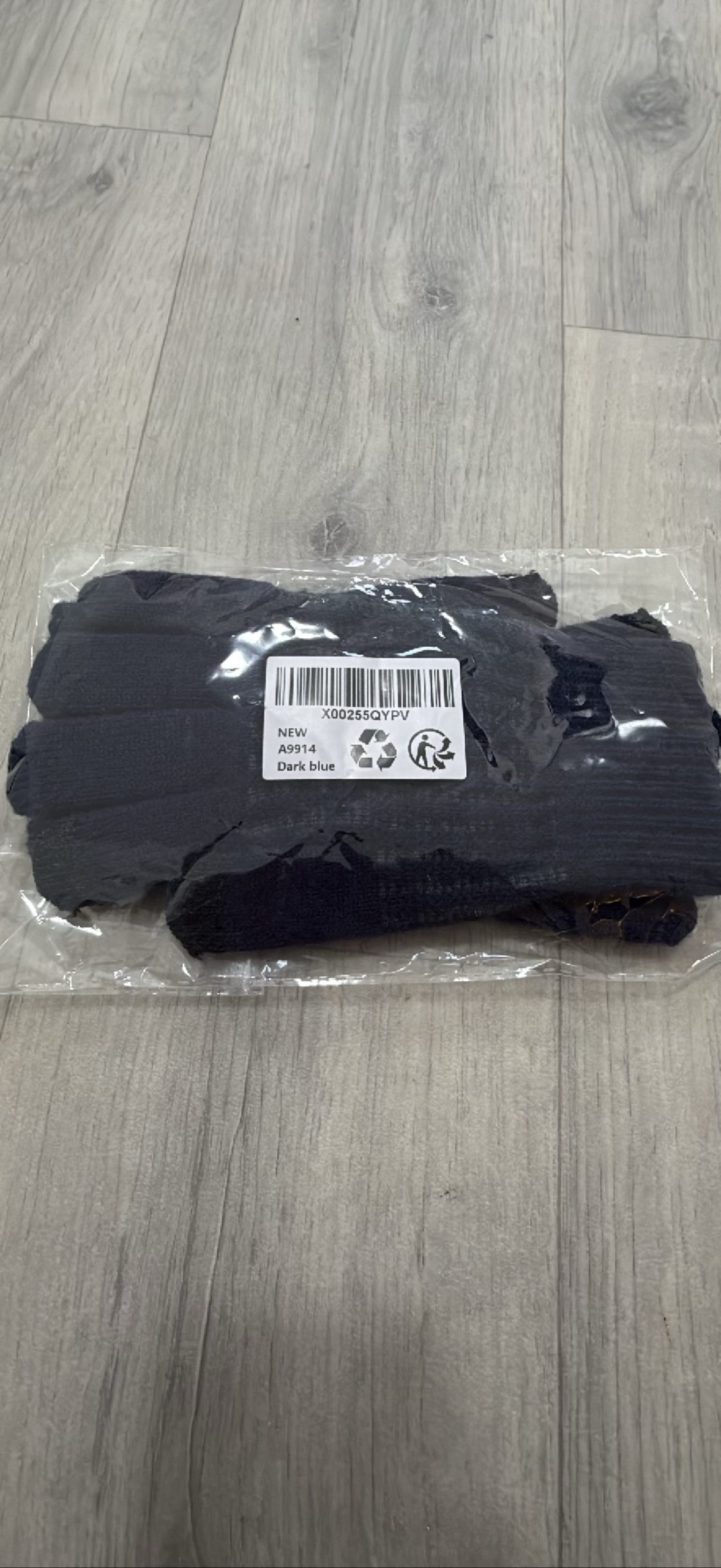 Dark Blue Knit Gloves Unisex New