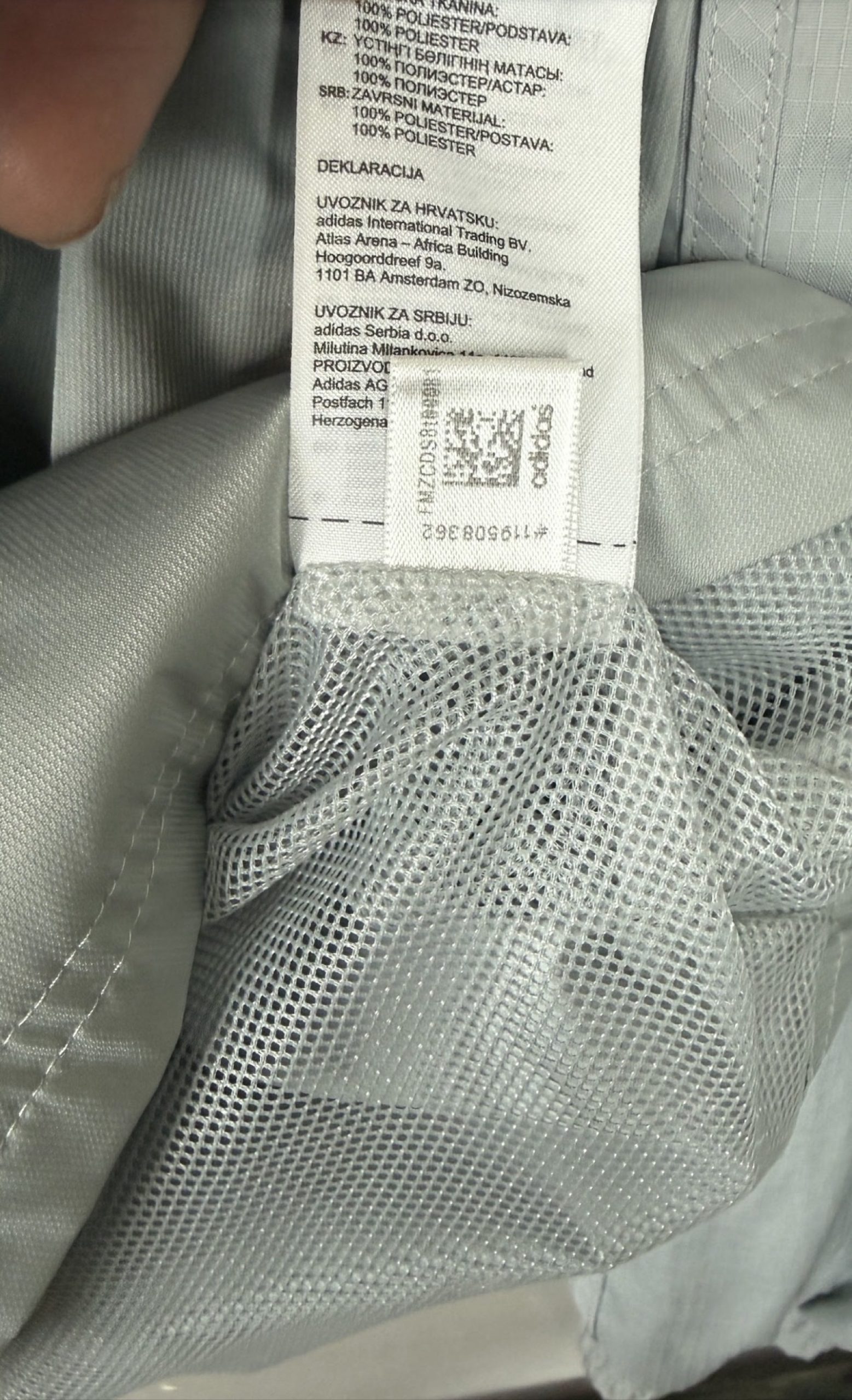 Adidas Watford FC Windbreaker Jacket Mens Medium Grey Hooded Full Zip Training LS image 9