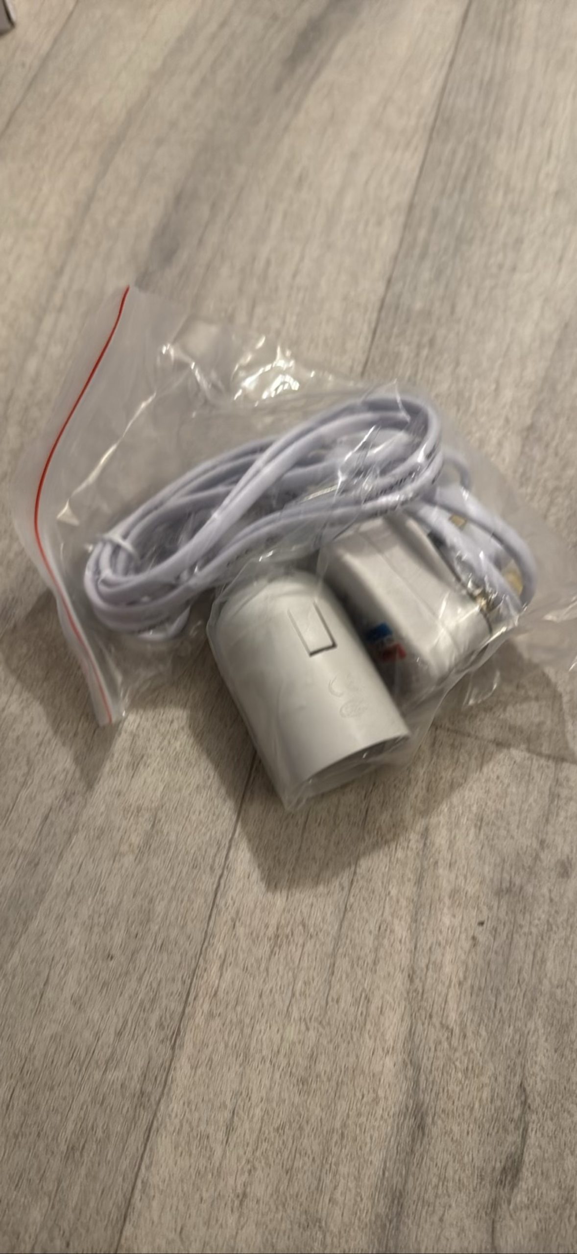 White Electrical Extension Cord Socket Adapter