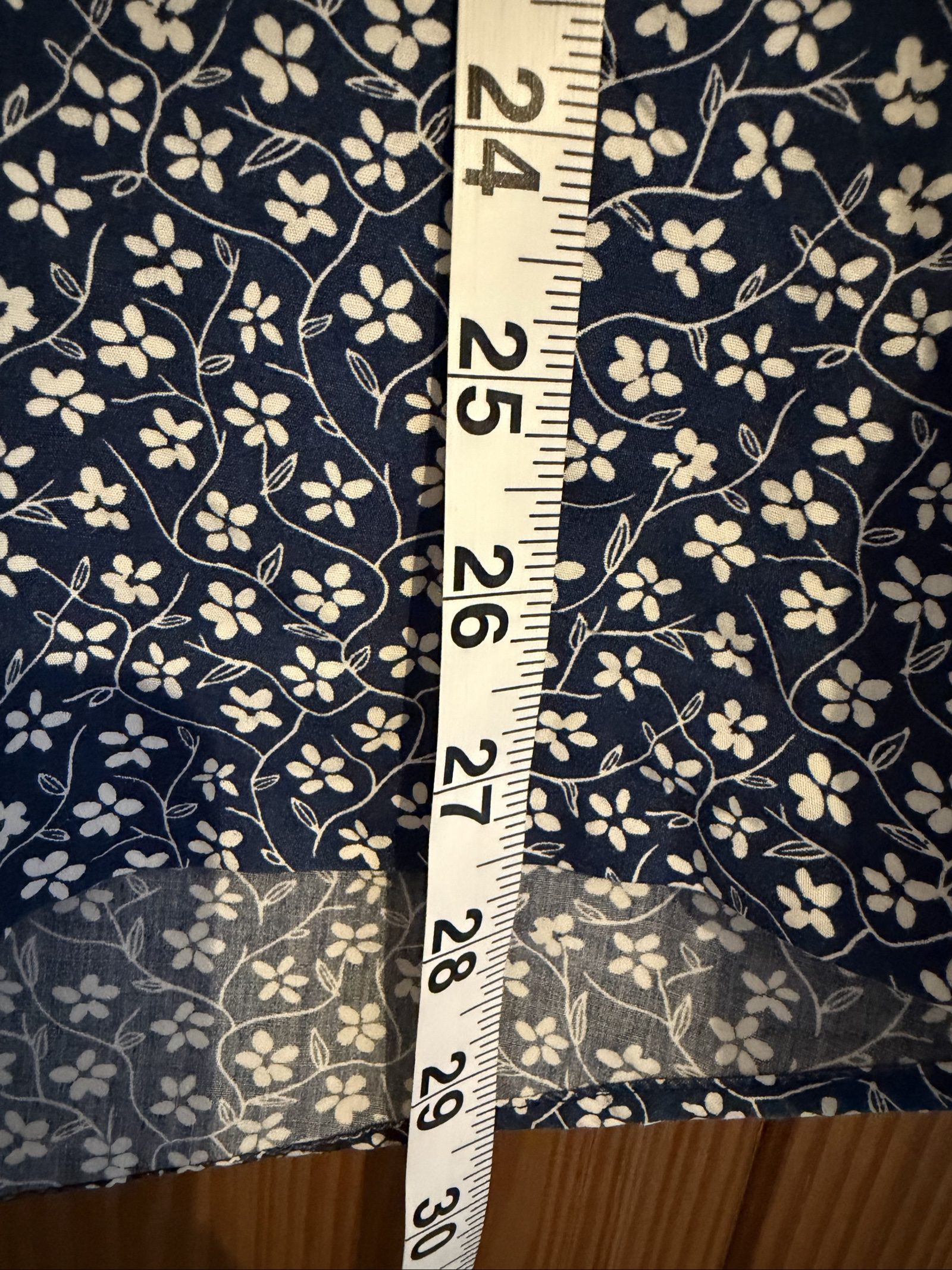 Next Men's Regular Fit Navy Blue Floral long sleeve Shirt 16 Collar image 6