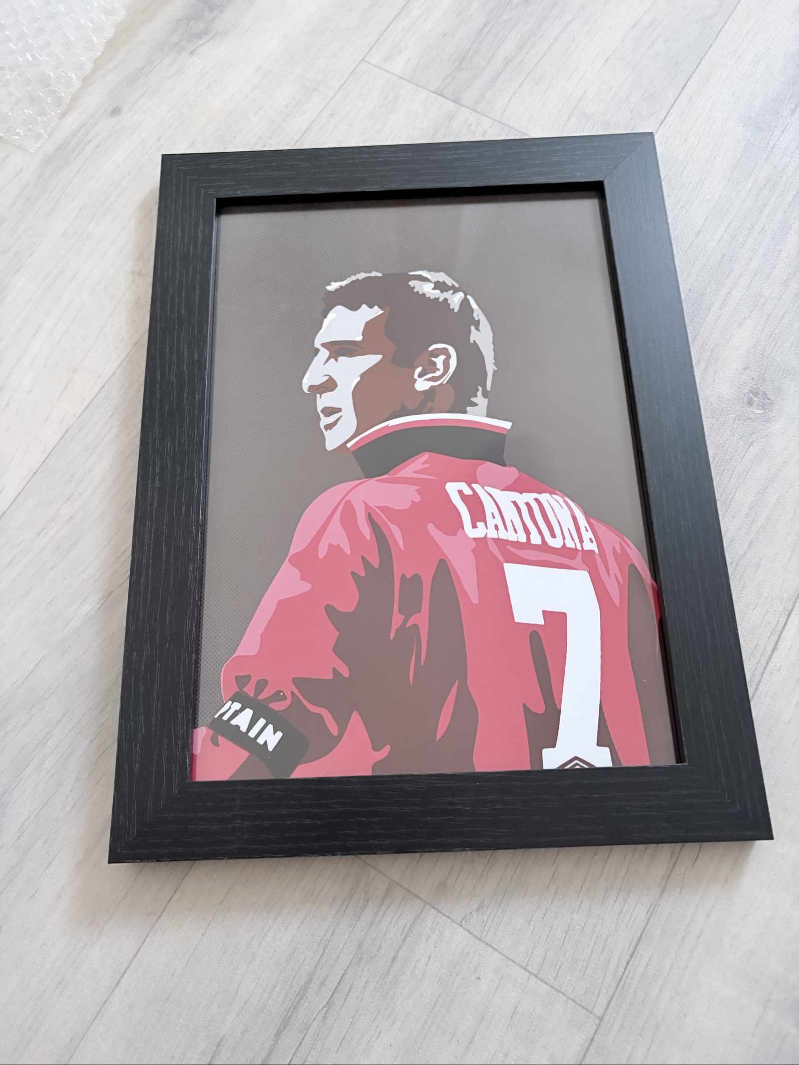 Eric Cantona Manchester United Framed Art Print