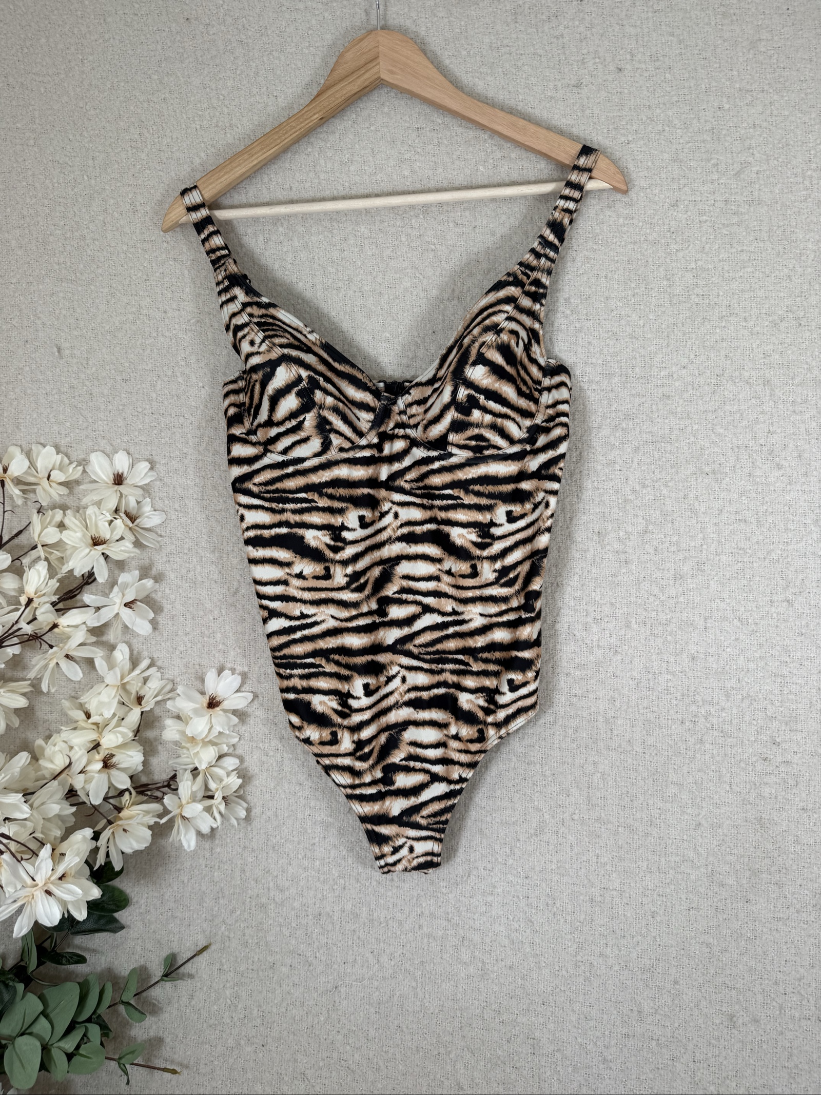 George Animal Print One-Piece Swimsuit UK 36C