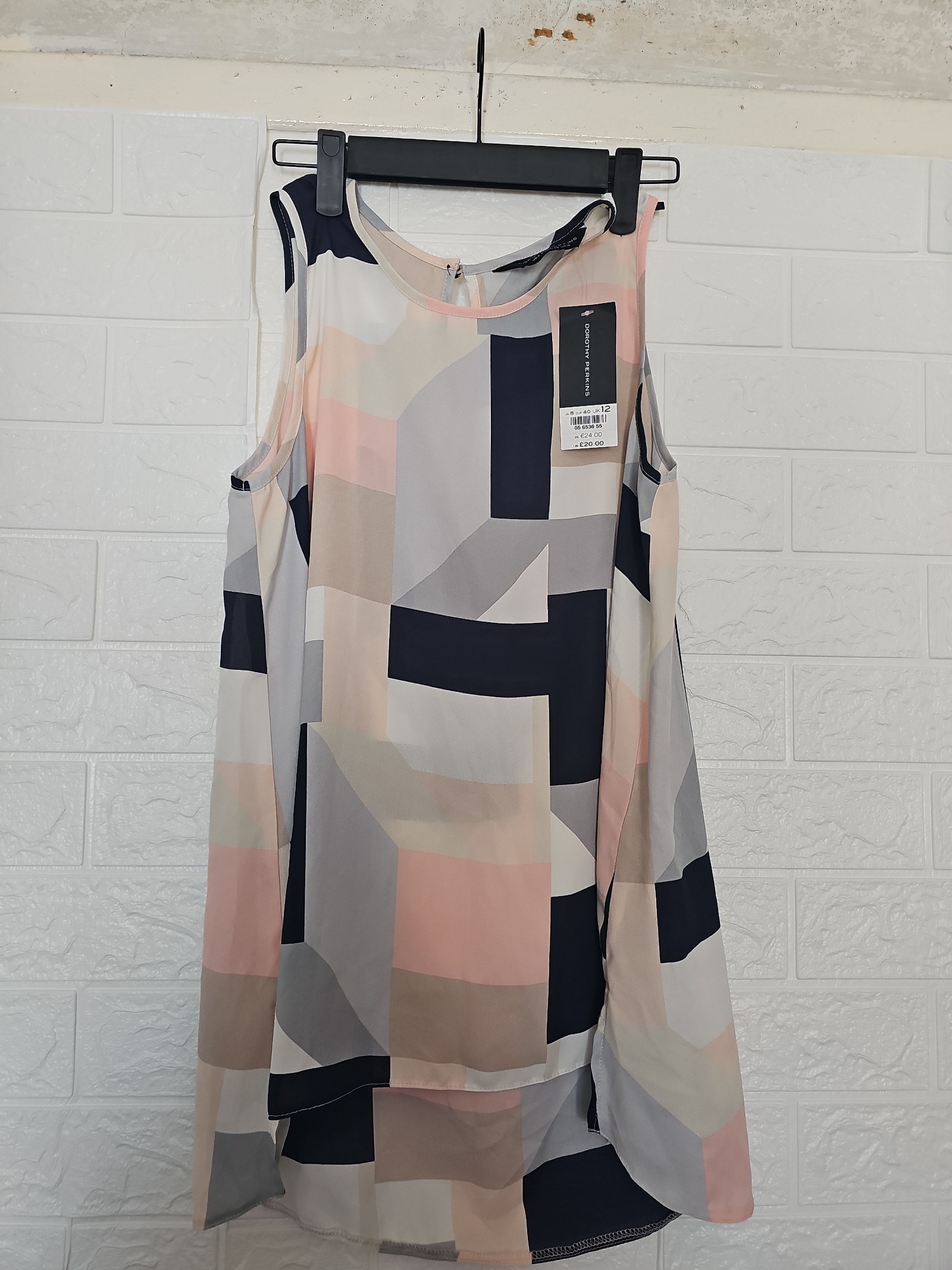 Dorothy Perkins Geometric Print Sleeveless Top UK 12