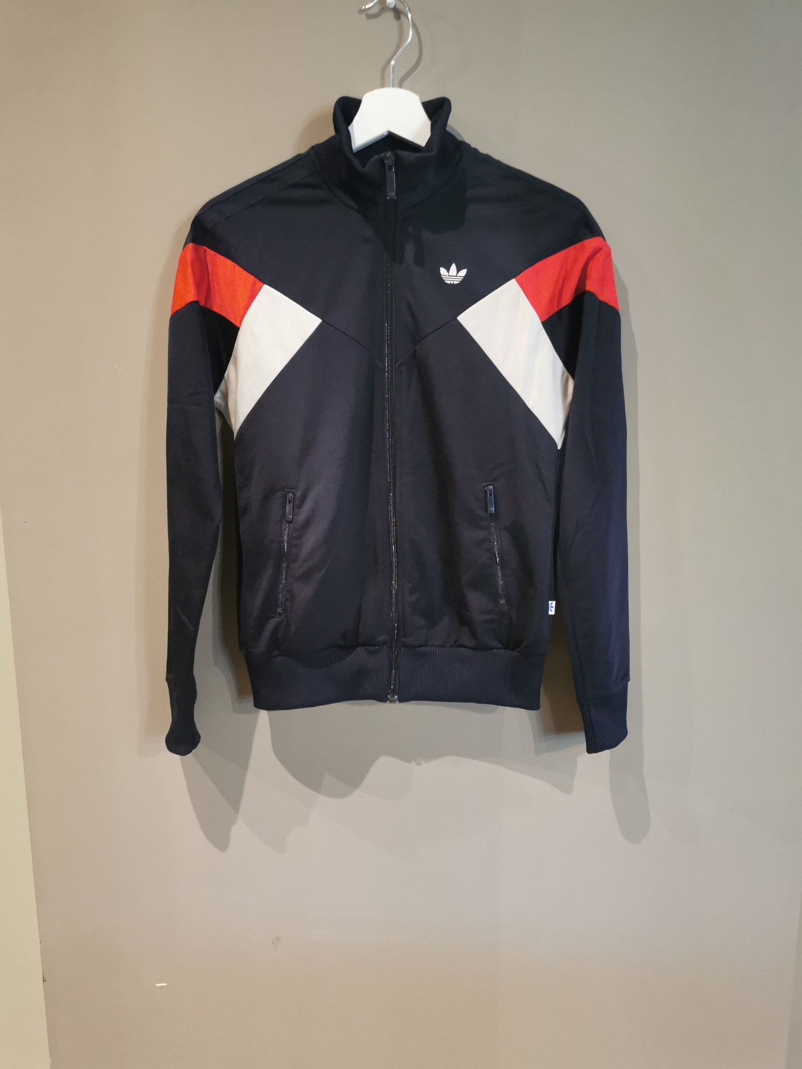 Adidas Men's Track Jacket Black Red White Size M