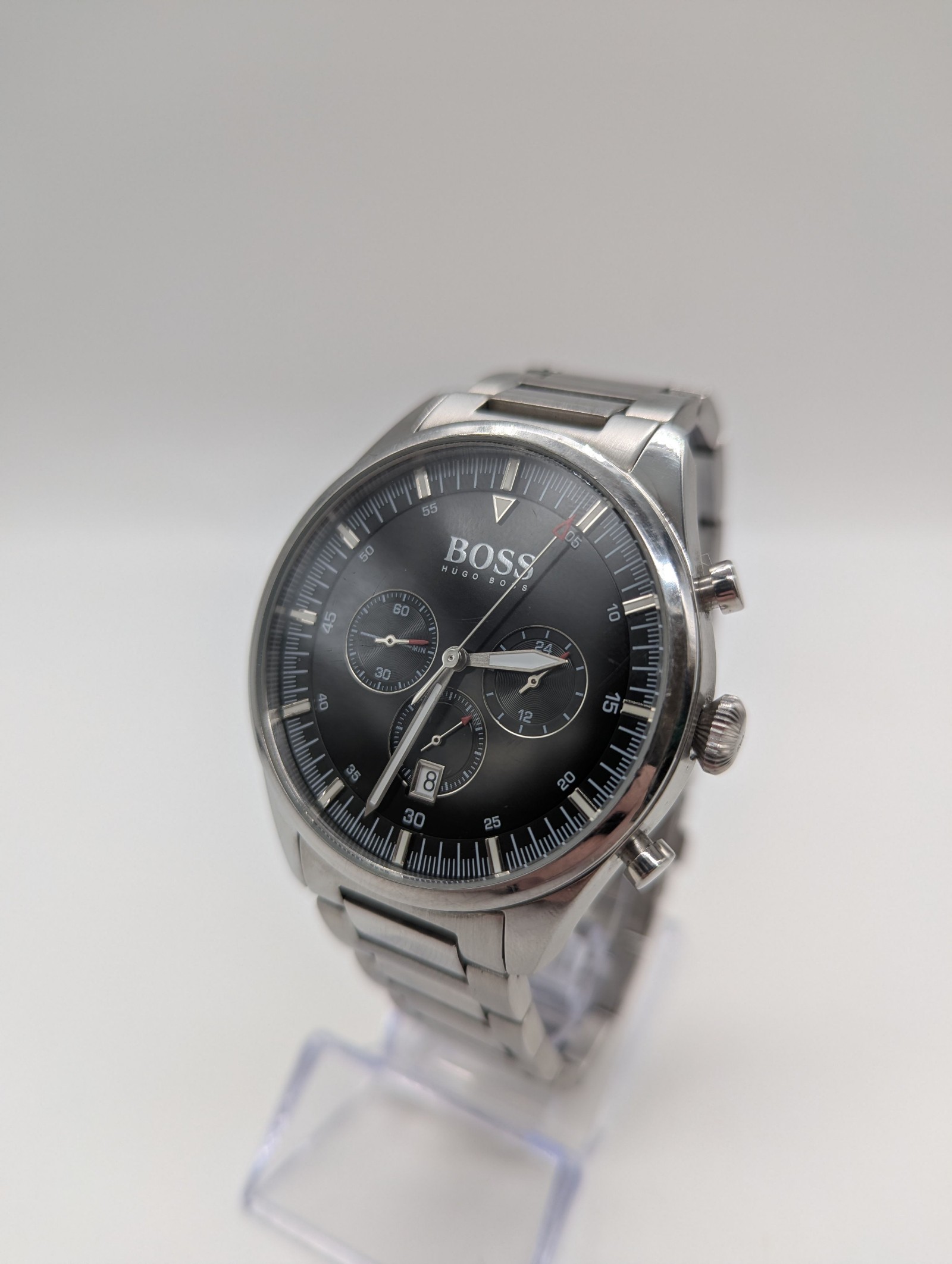 Hugo Boss Silver Stainless Steel Men's Chronograph Watch