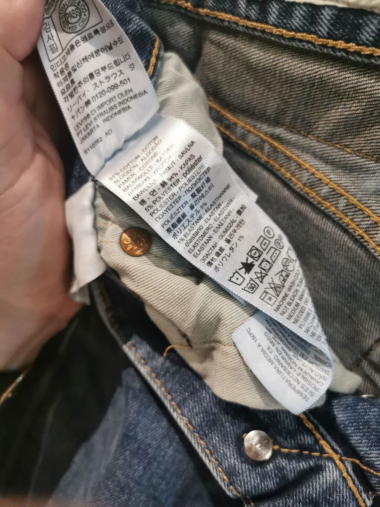 Levi's Blue Tapered Denim Jeans W30 L30 image 5