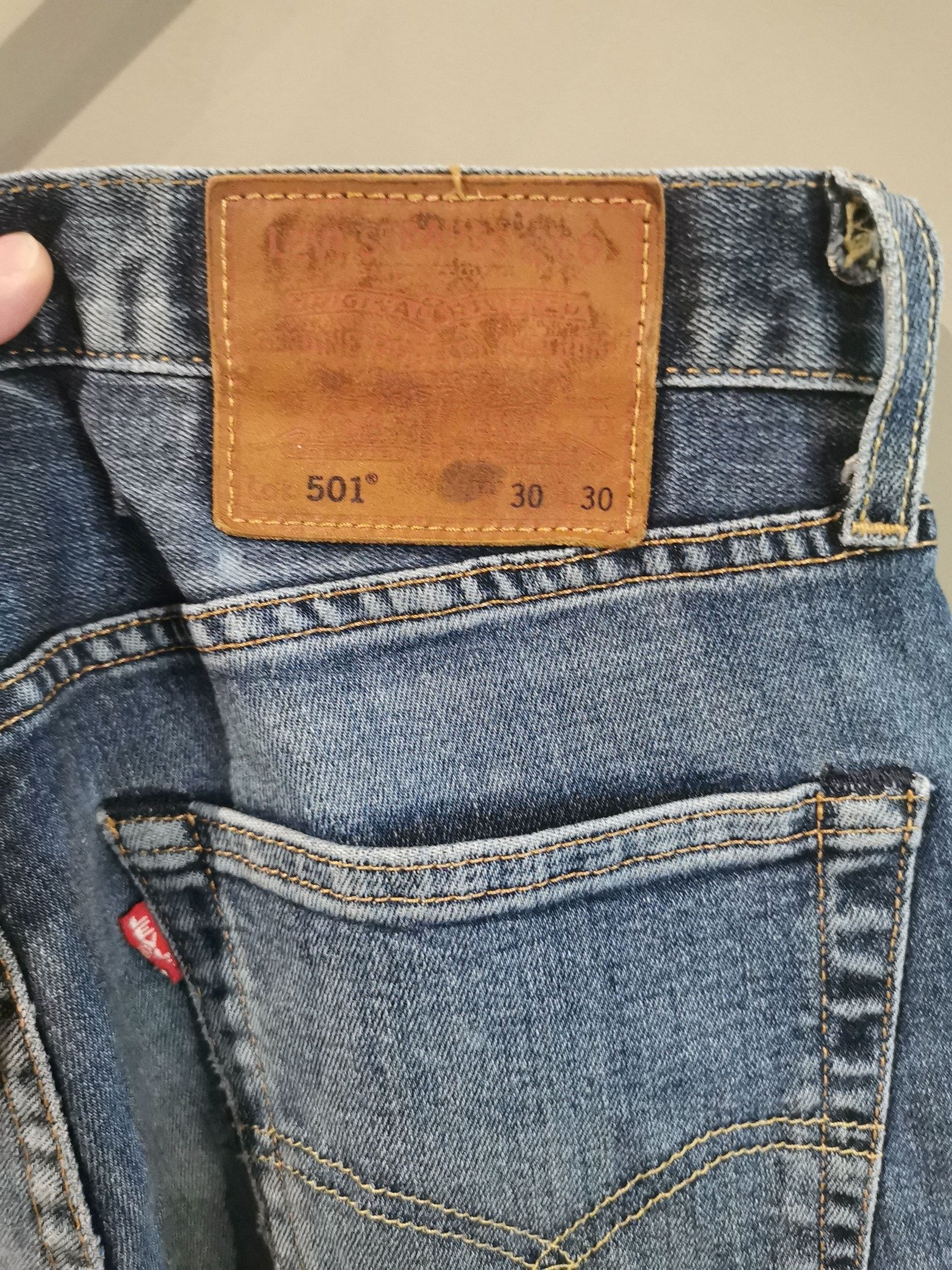 Levi's Blue Tapered Denim Jeans W30 L30 image 6