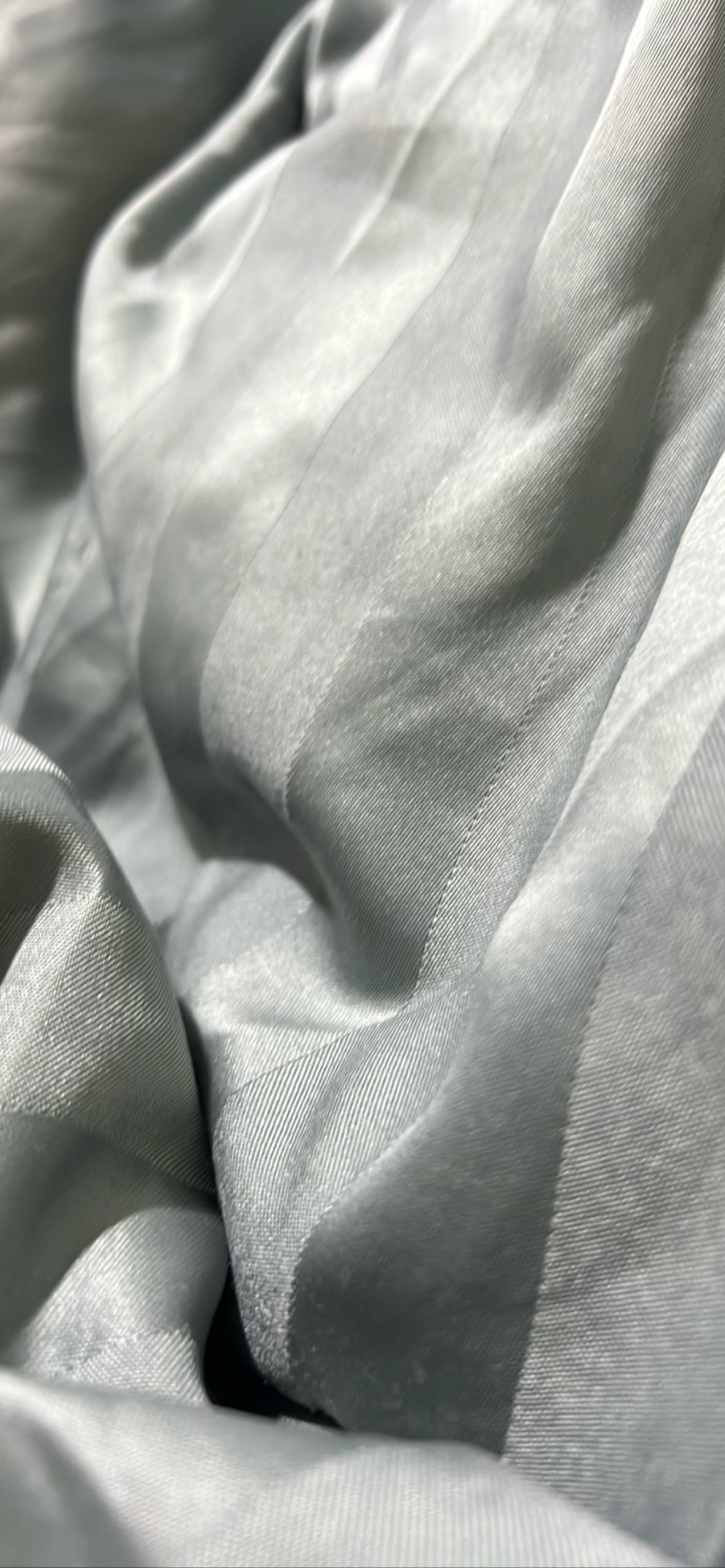 Light Grey Striped Satin Fabric Material