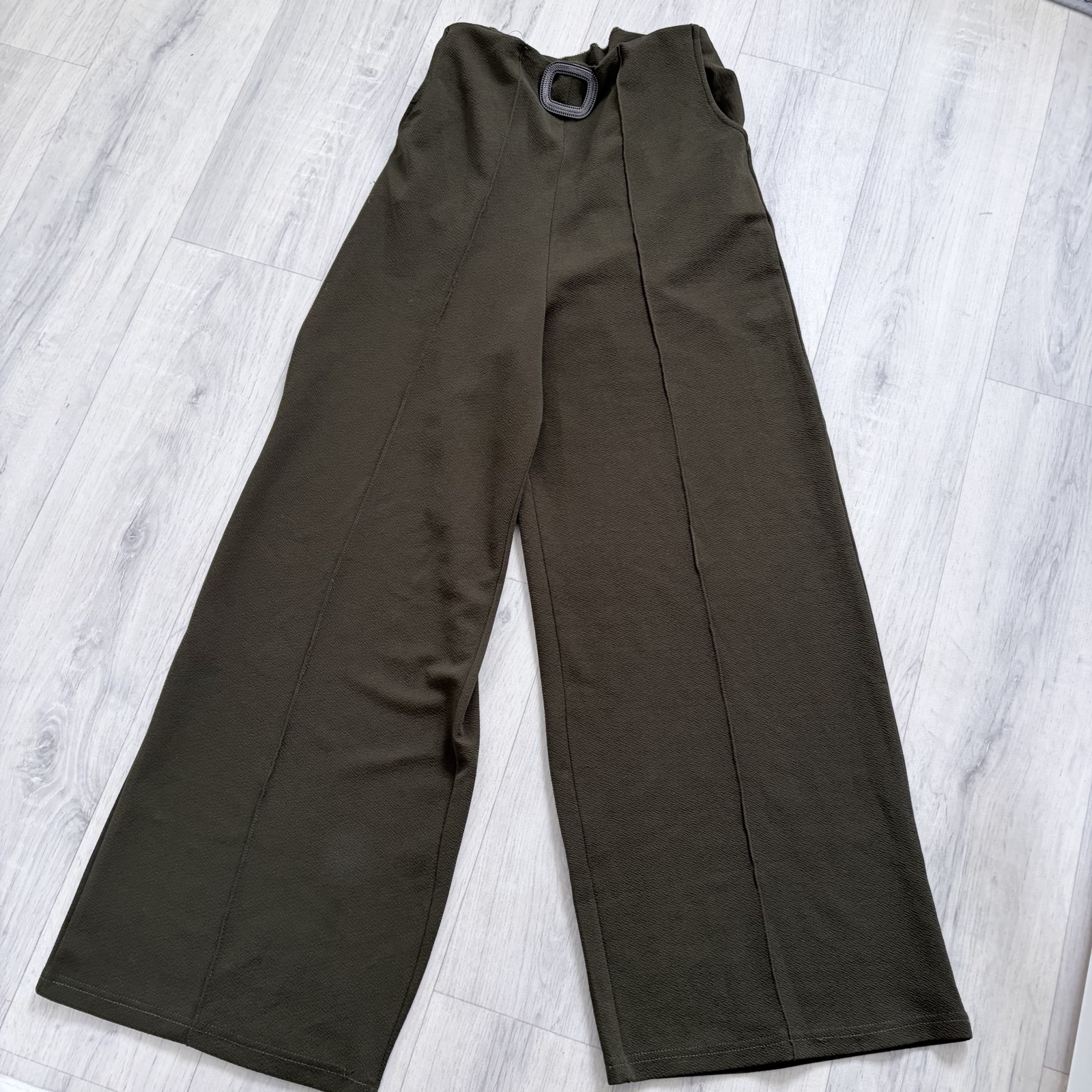 Deshi Girl Khaki Wide Leg Trousers elasticated waist Size One size