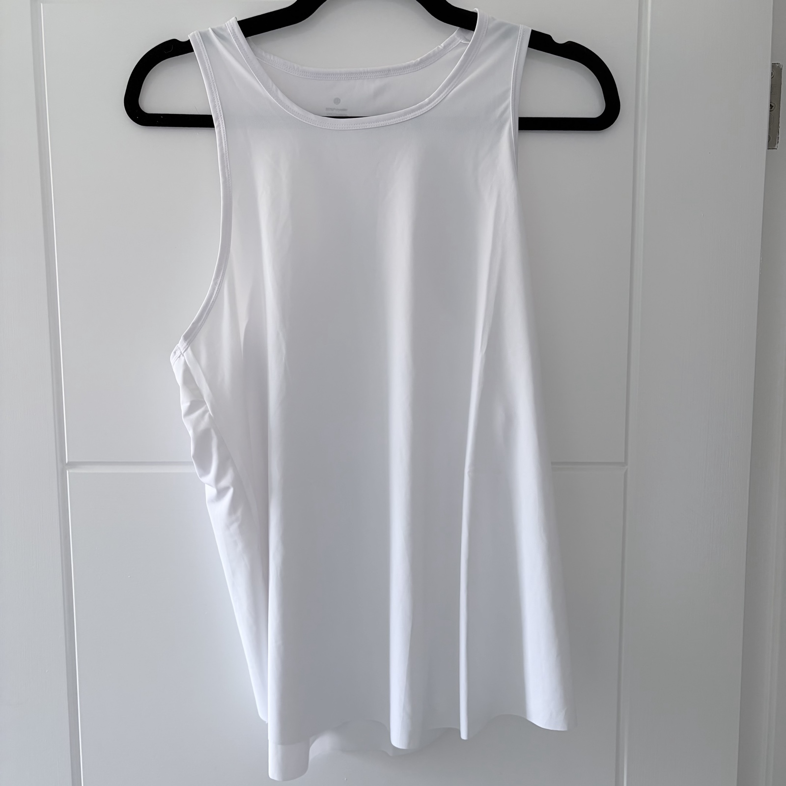 2XL White workout Racerback Tank Top