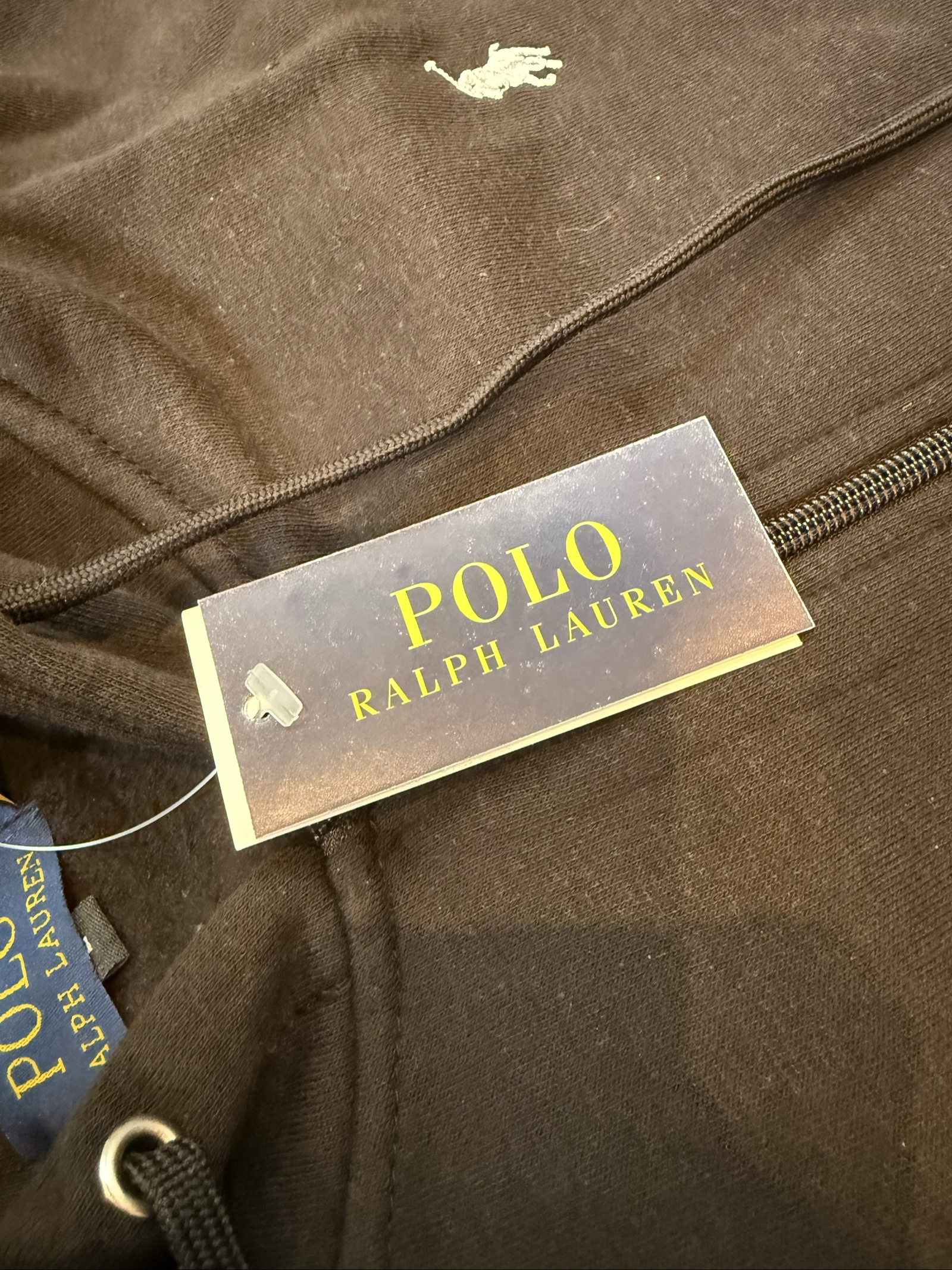 Polo Ralph Lauren Black Hoodie & Joggers Tracksuit M White Logo image 3