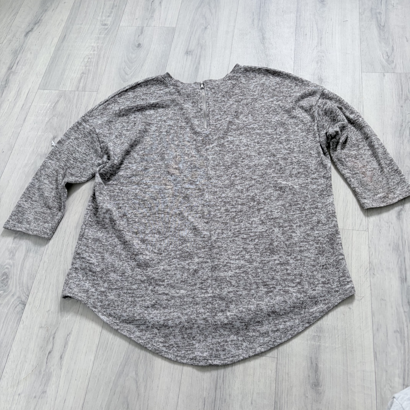 Primark Grey Melange Soft Knit Top Small