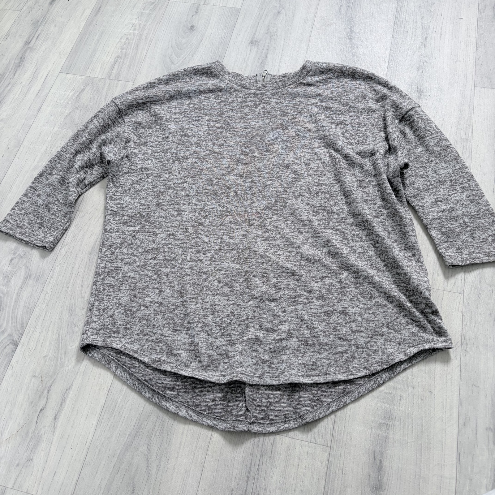 Primark Grey Melange Soft Knit Top Small image 3