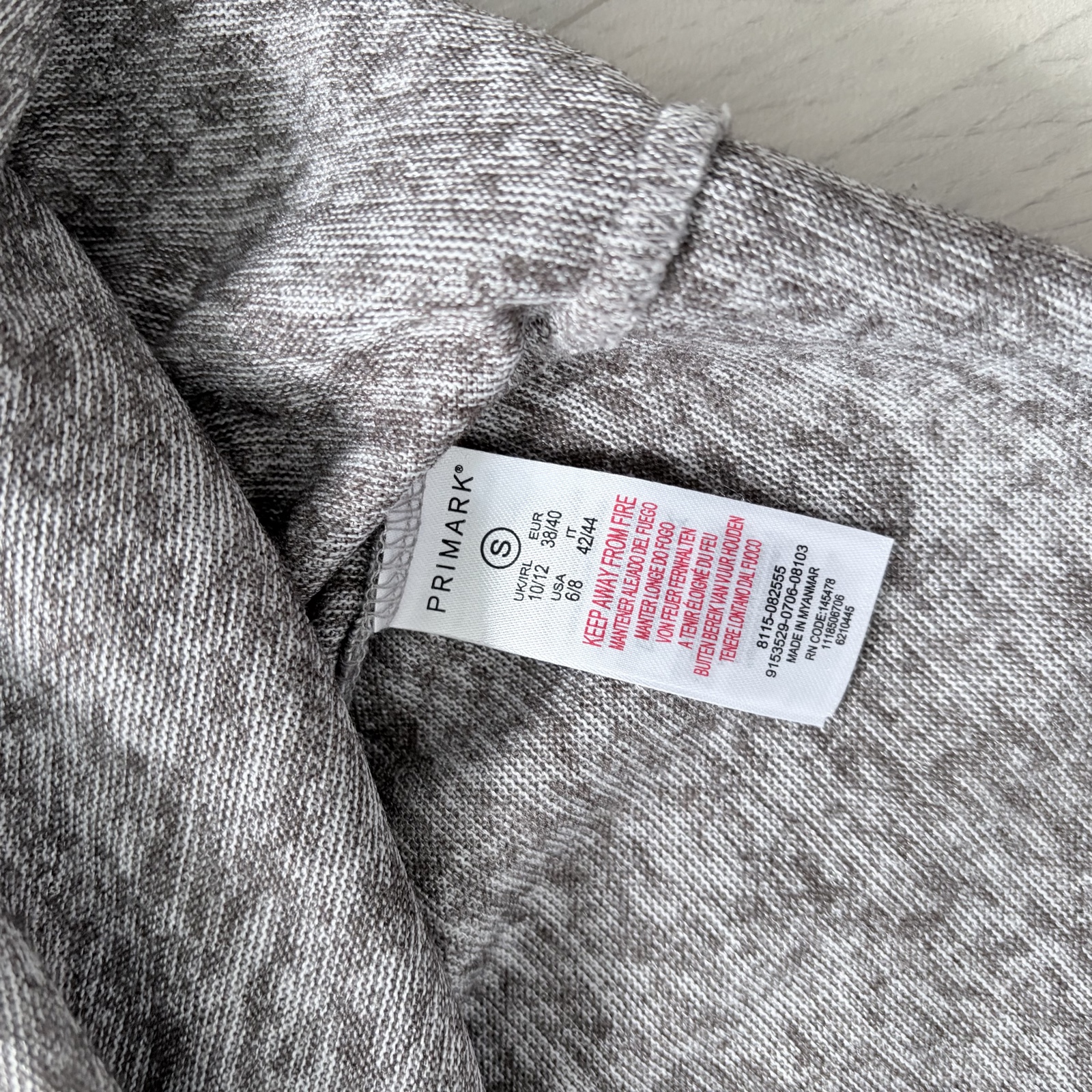 Primark Grey Melange Soft Knit Top Small image 5