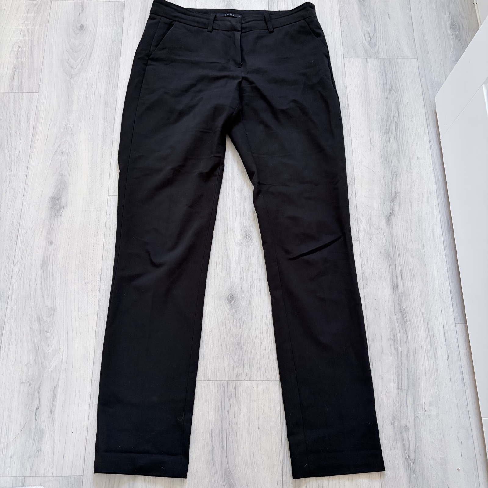 Mohito Black Straight Trousers Size 36 Cotton & Polyester