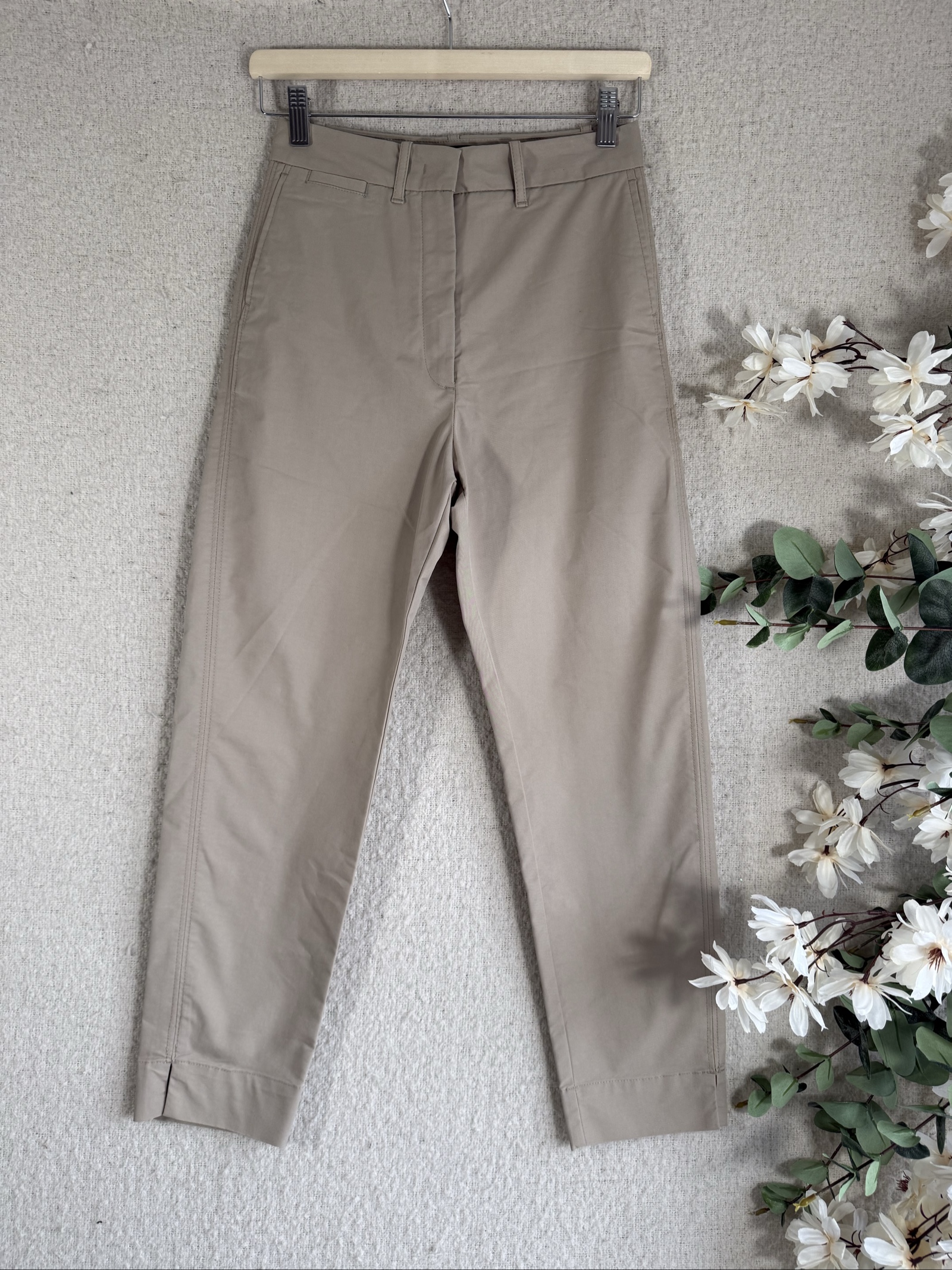 M&S Collection Coffee Beige Trousers UK 6 Smart Casual Lightweight Pants