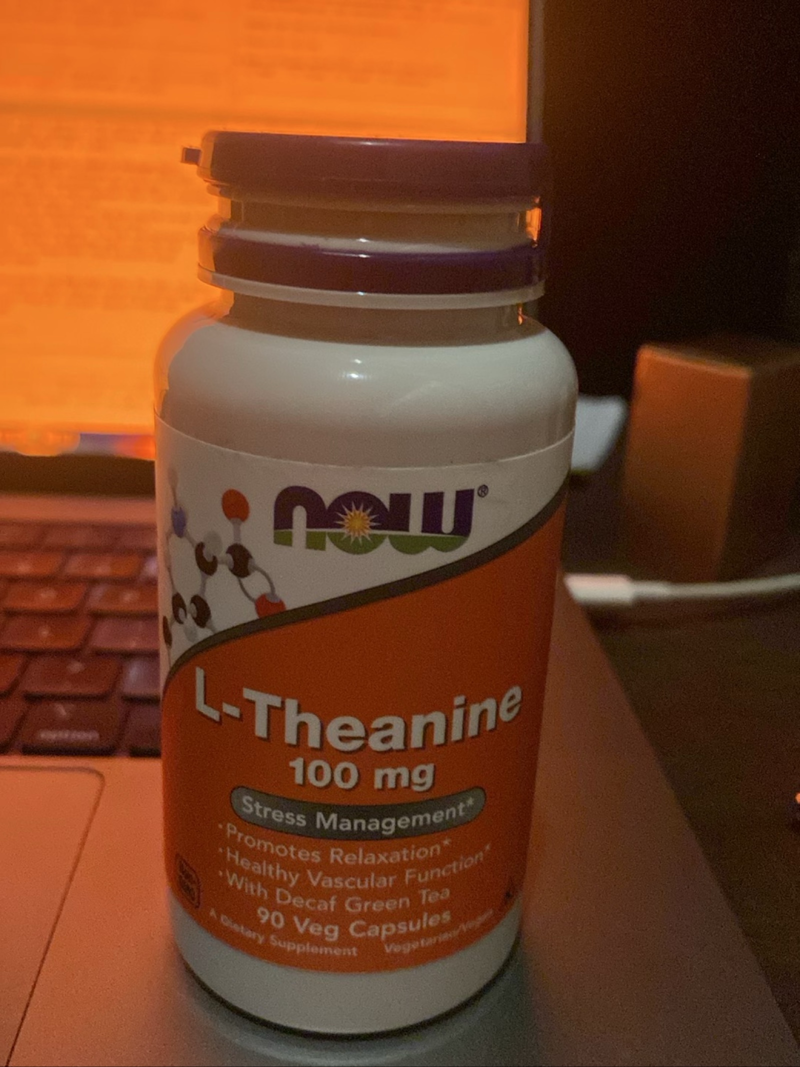Now L-Theanine 100mg Stress Management 90 Veg Capsules