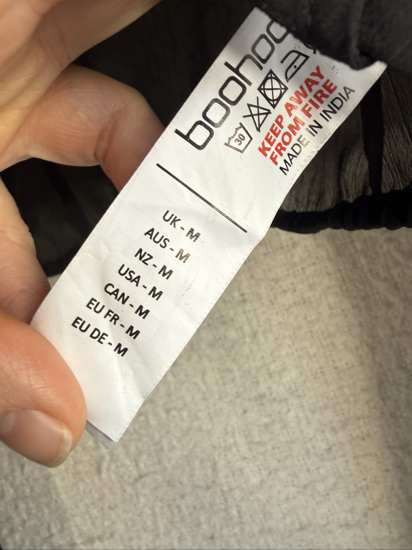 Boohoo Black Sheer Mesh Cropped Top Medium with Bell Sleeves Partywear