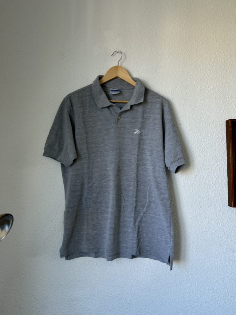 Reebok Grey Polo Shirt XS Classic Casual 2140