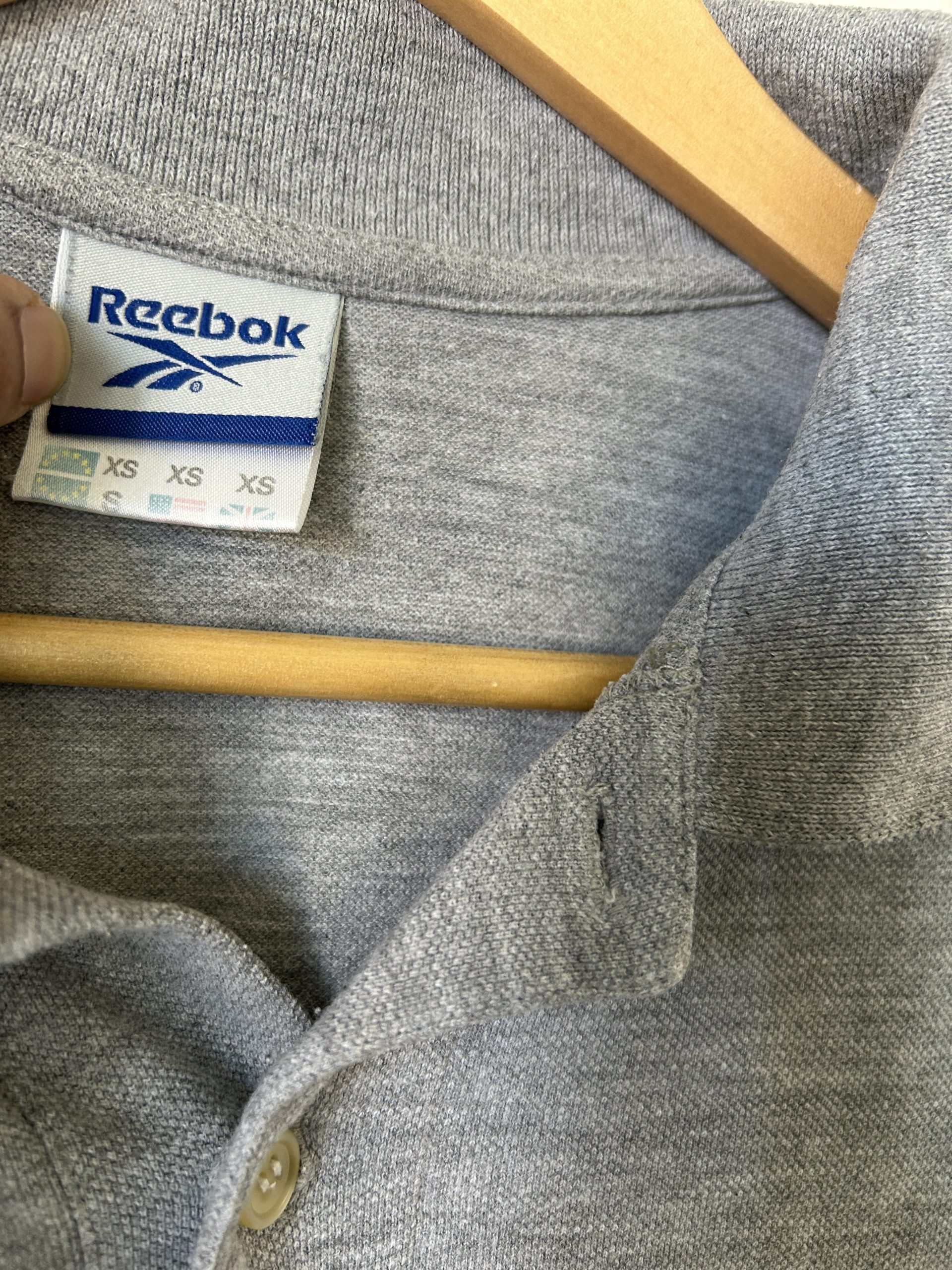 Reebok Grey Polo Shirt XS Classic Casual 2140 image 4